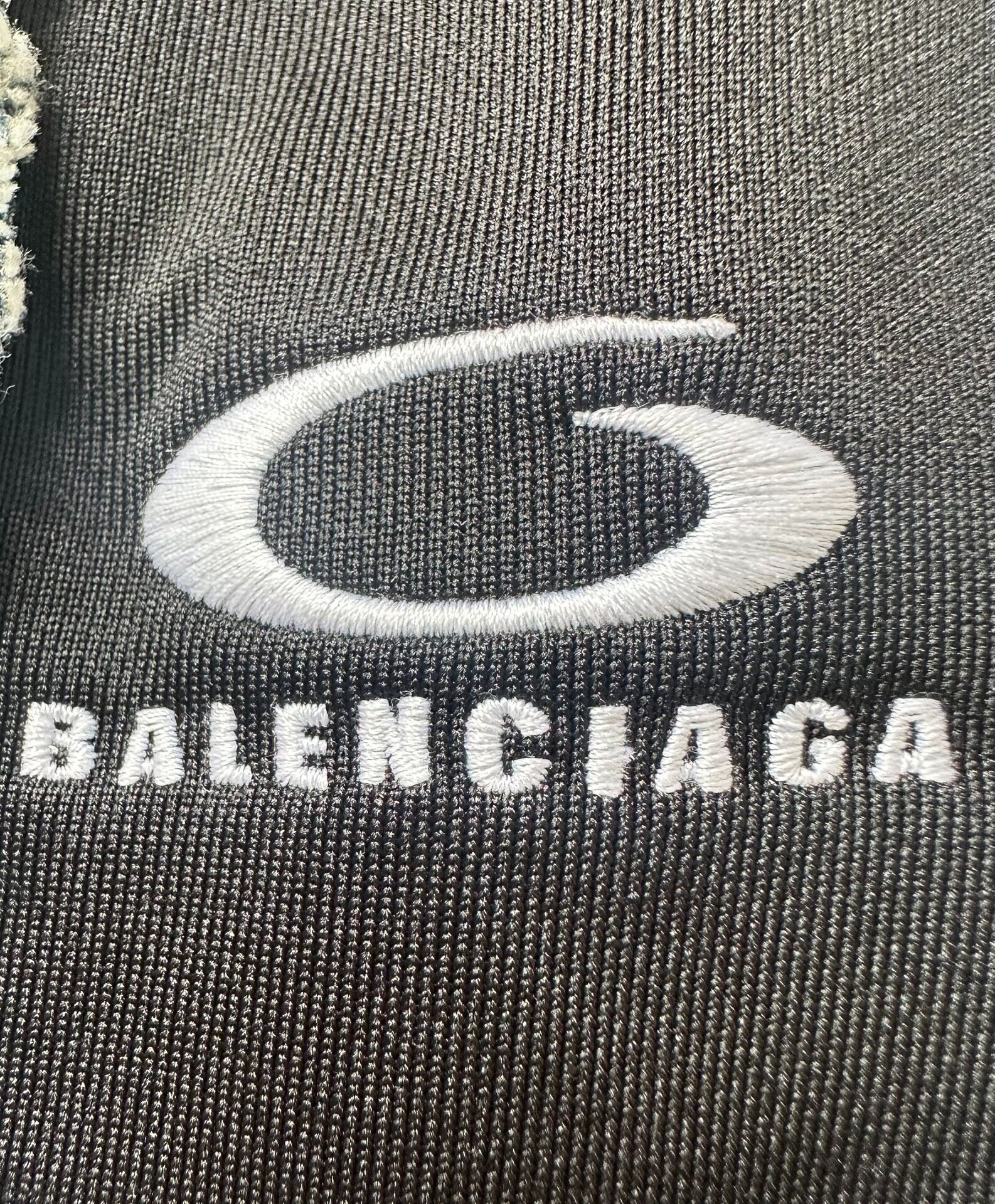 Balenciaga Men’s Blue Denim Jacket — detail