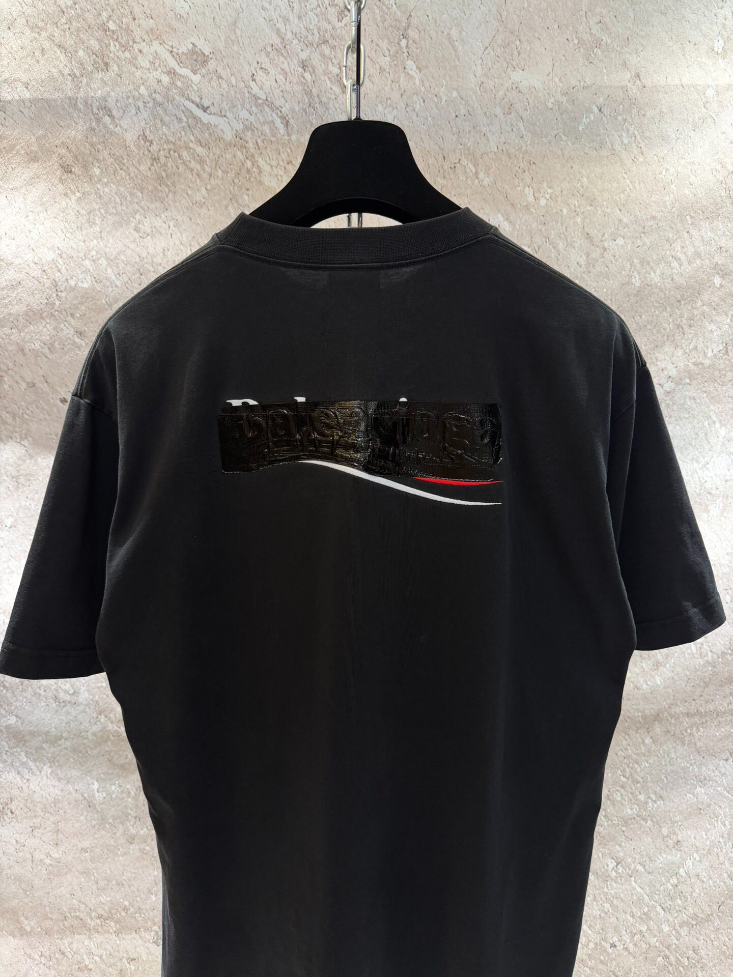 Balenciaga Black Short-Sleeve T-Shirt — back