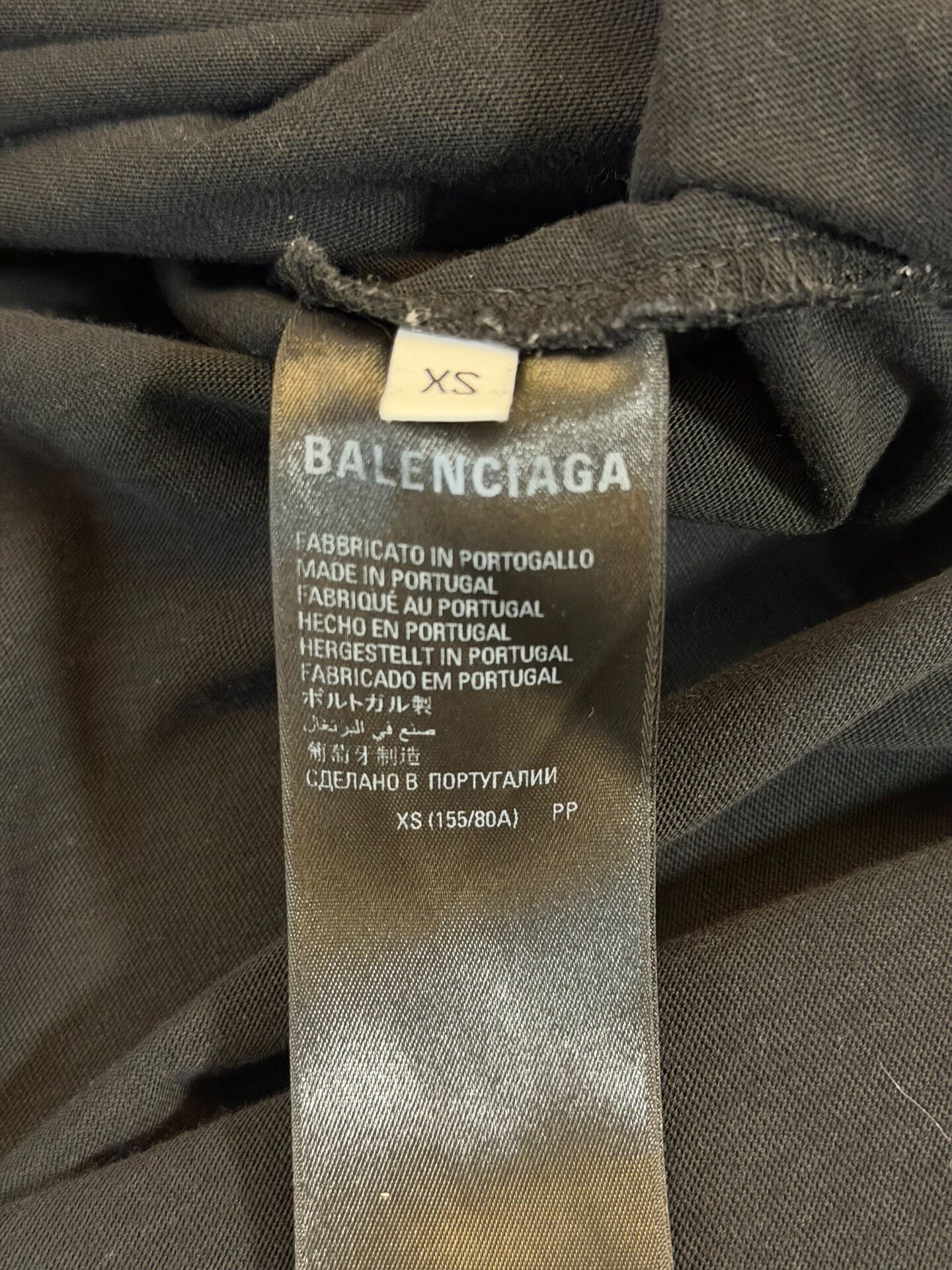 Balenciaga Black Short-Sleeve T-Shirt — label