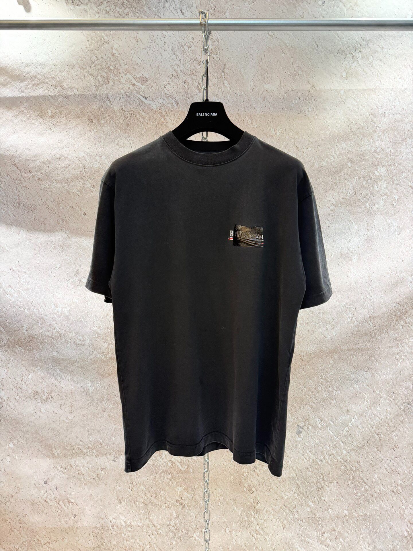 Balenciaga Black Short-Sleeve T-Shirt