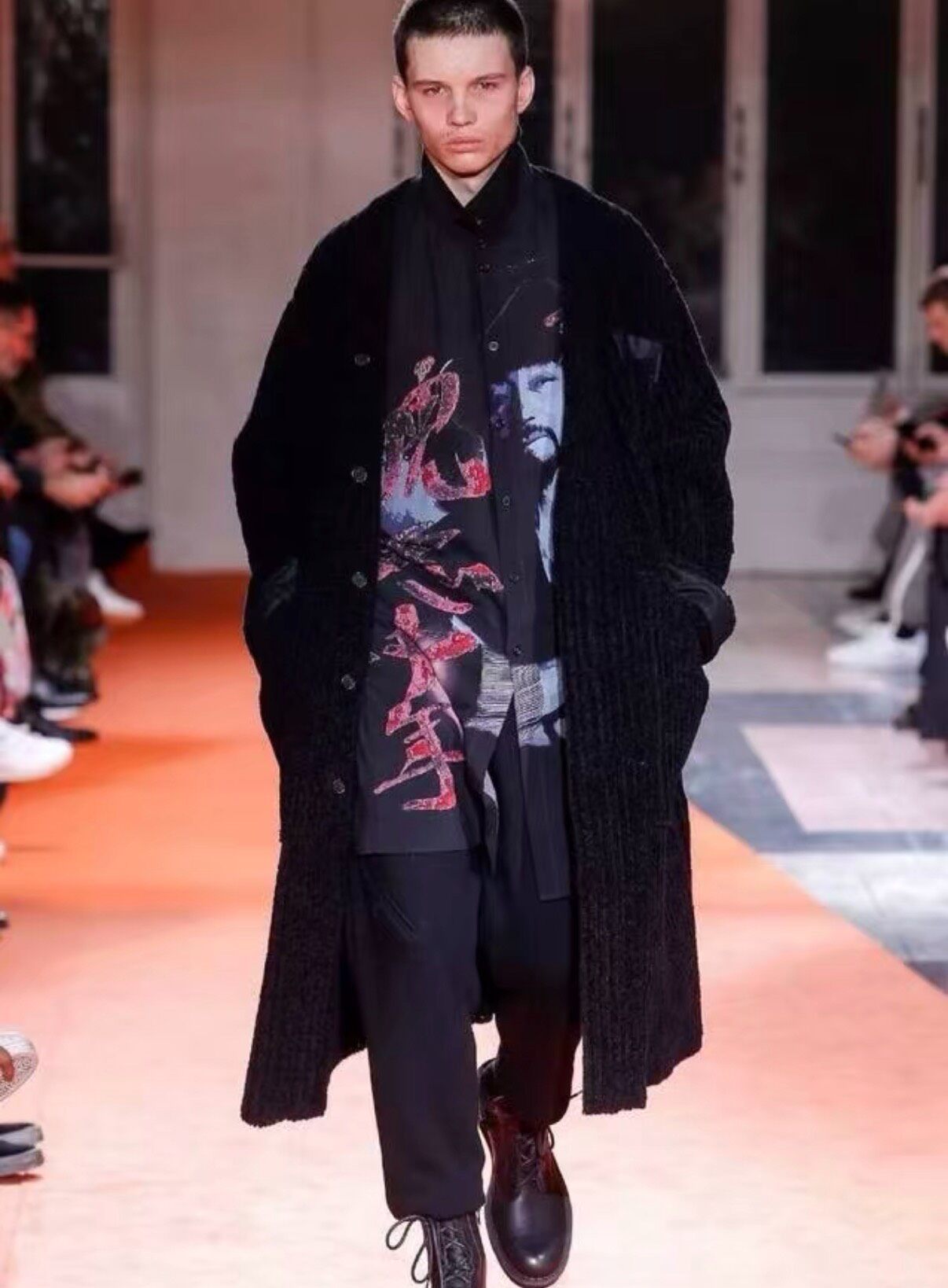 Yohji Yamamoto 18AW Portrait Graphic Shirt — back