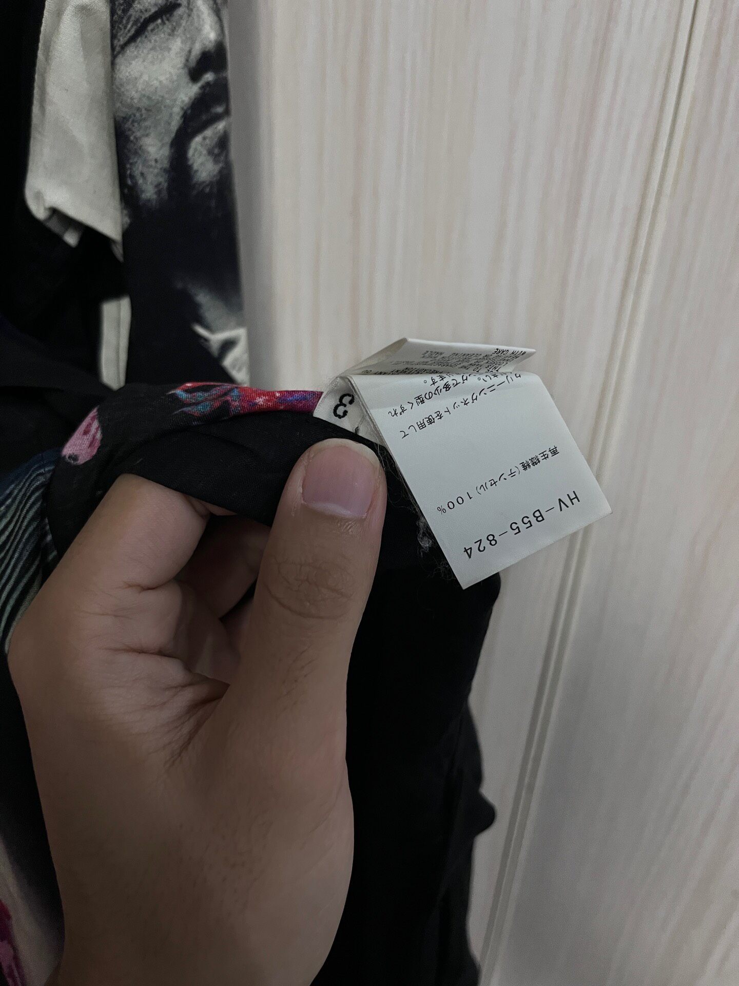 Yohji Yamamoto 18AW Portrait Graphic Shirt — label
