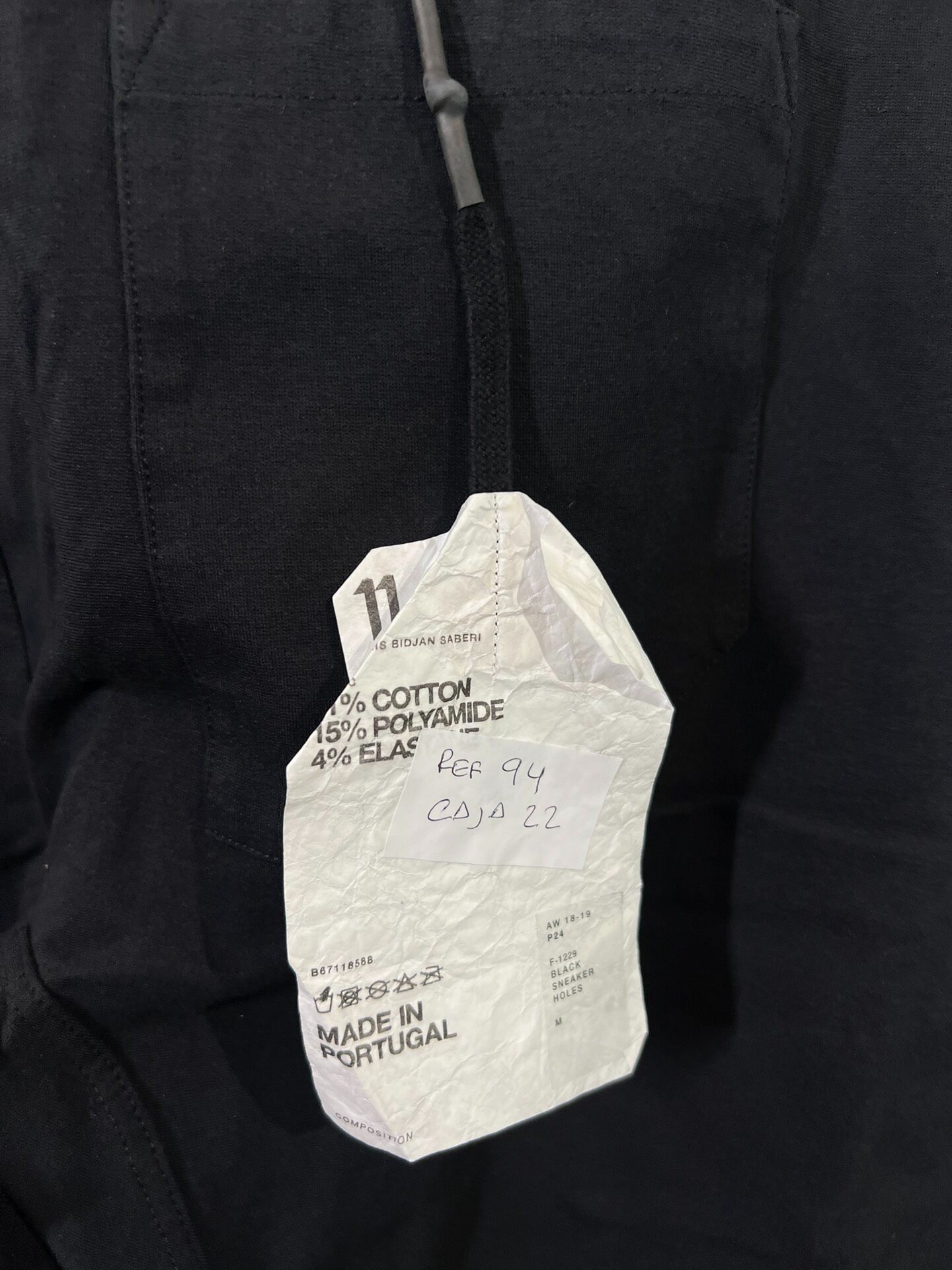Boris Bidjan Saberi Straight Drop-crotch Pants — label