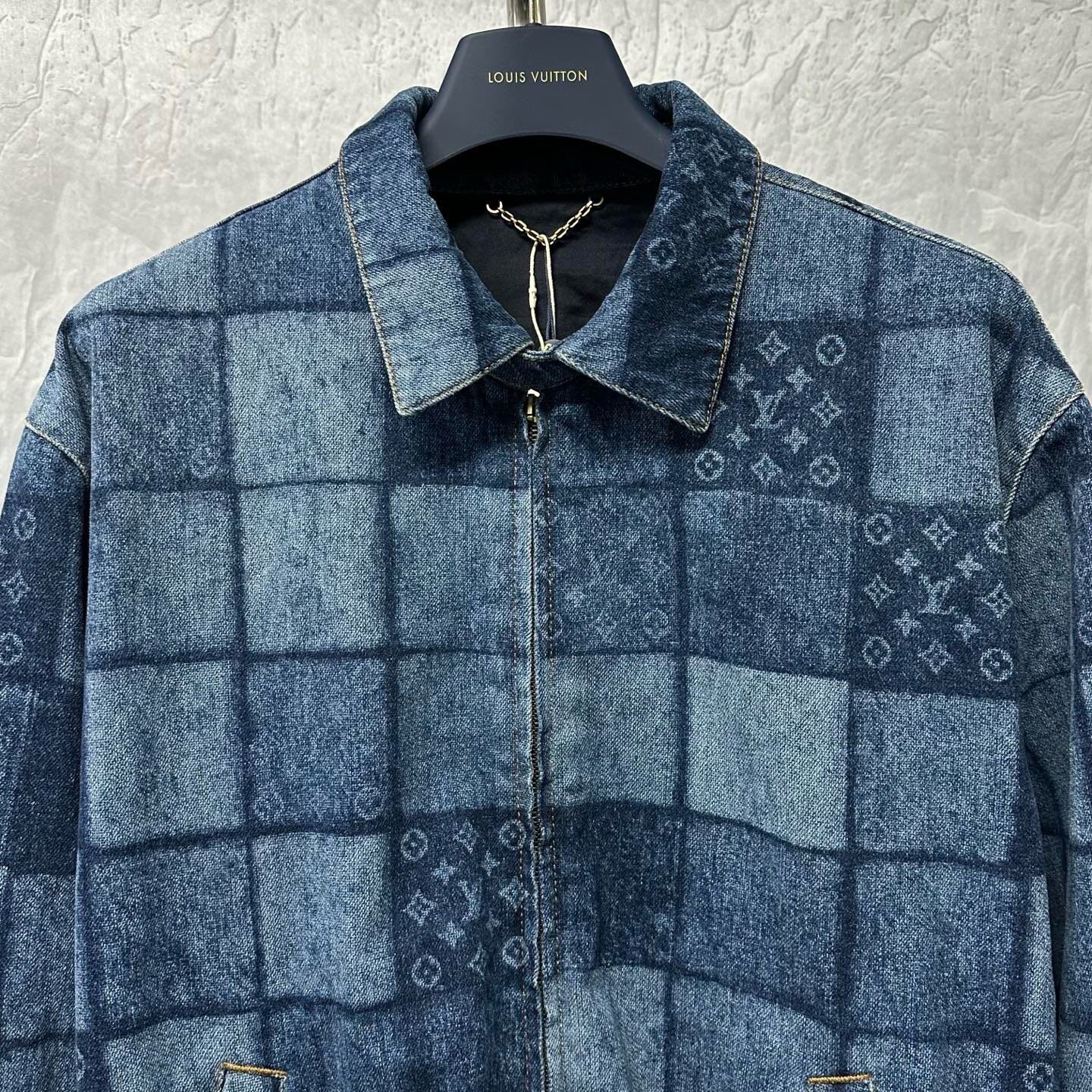 Louis Vuitton FW26 Damier Denim Jacket — detail