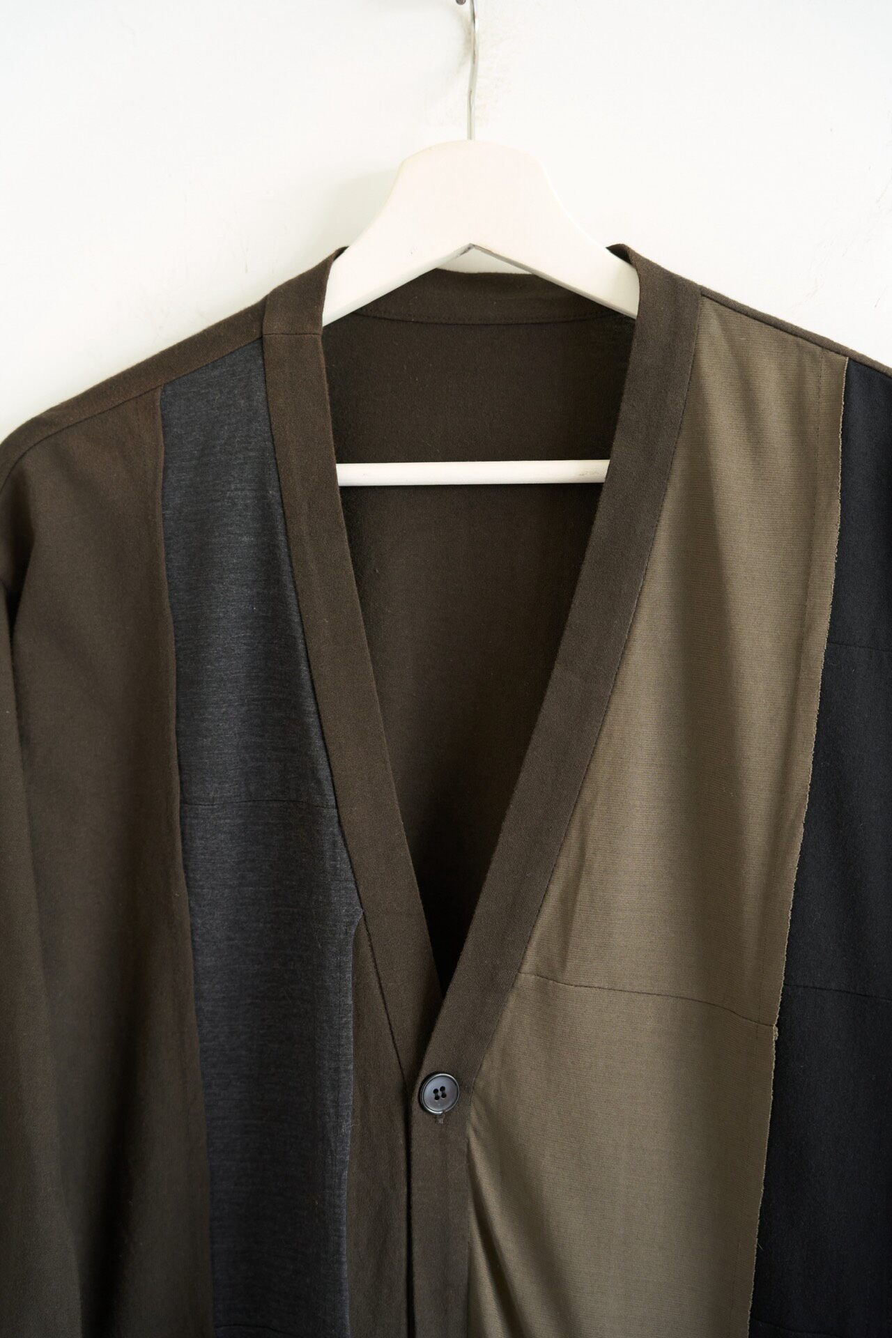 Yohji Yamamoto 17aw Patchwork Cardigan — detail