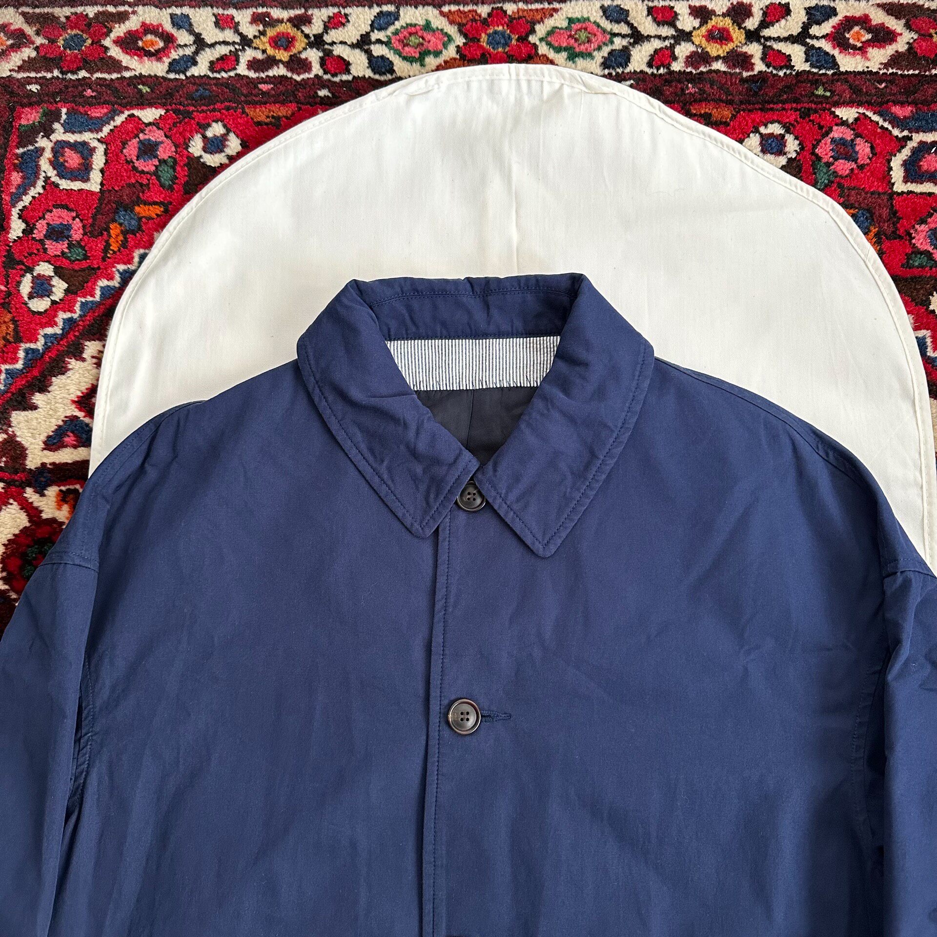 Visvim 22AW HERGE TT Navy Coat — back