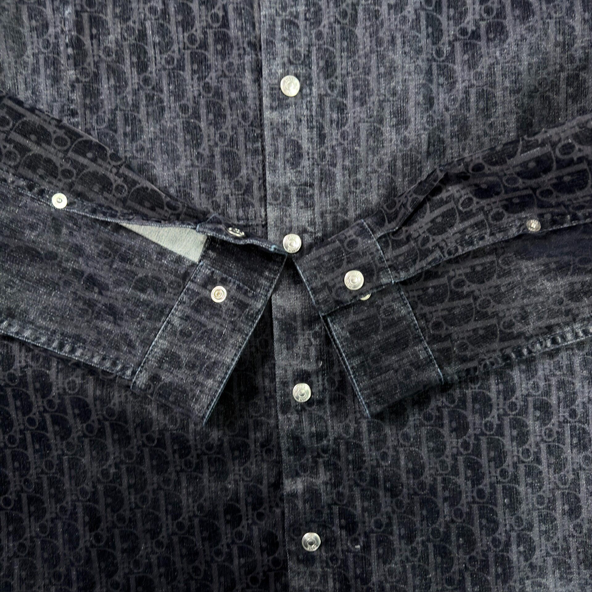 Dior Dark Blue Monogram Shirt — back