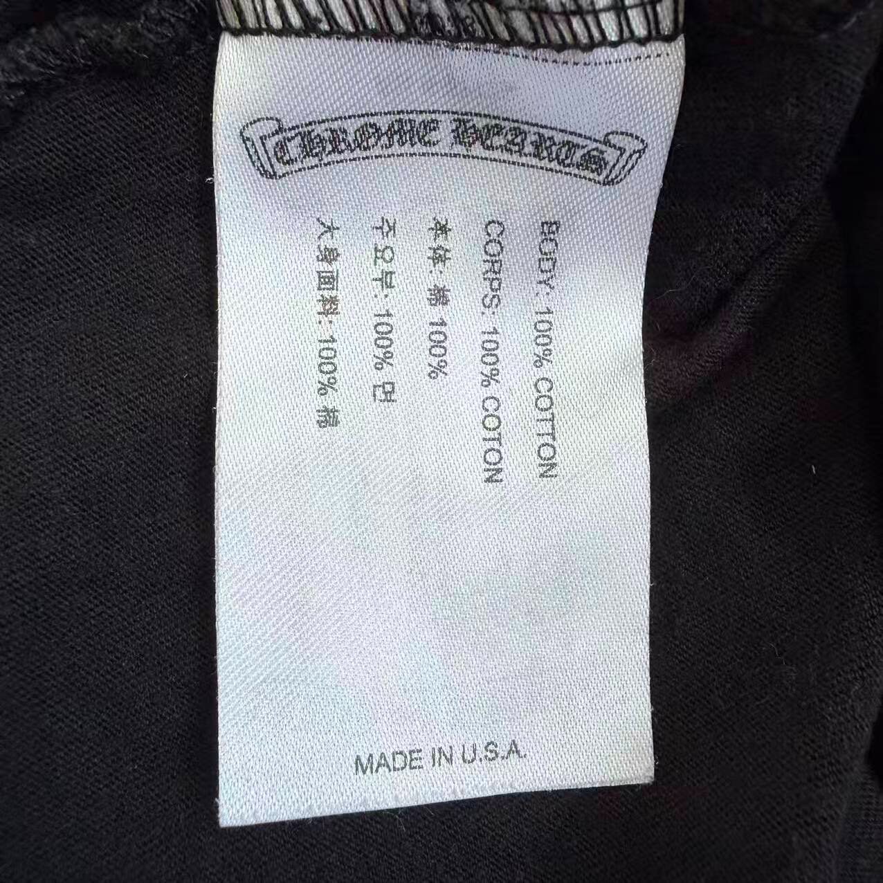 Chrome Hearts Black Pink Long Sleeve Tee — back