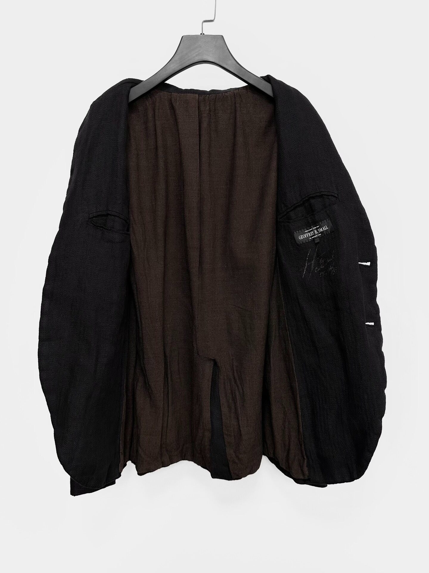 Geoffrey B.Small Limited Linen Wool Blazer — detail