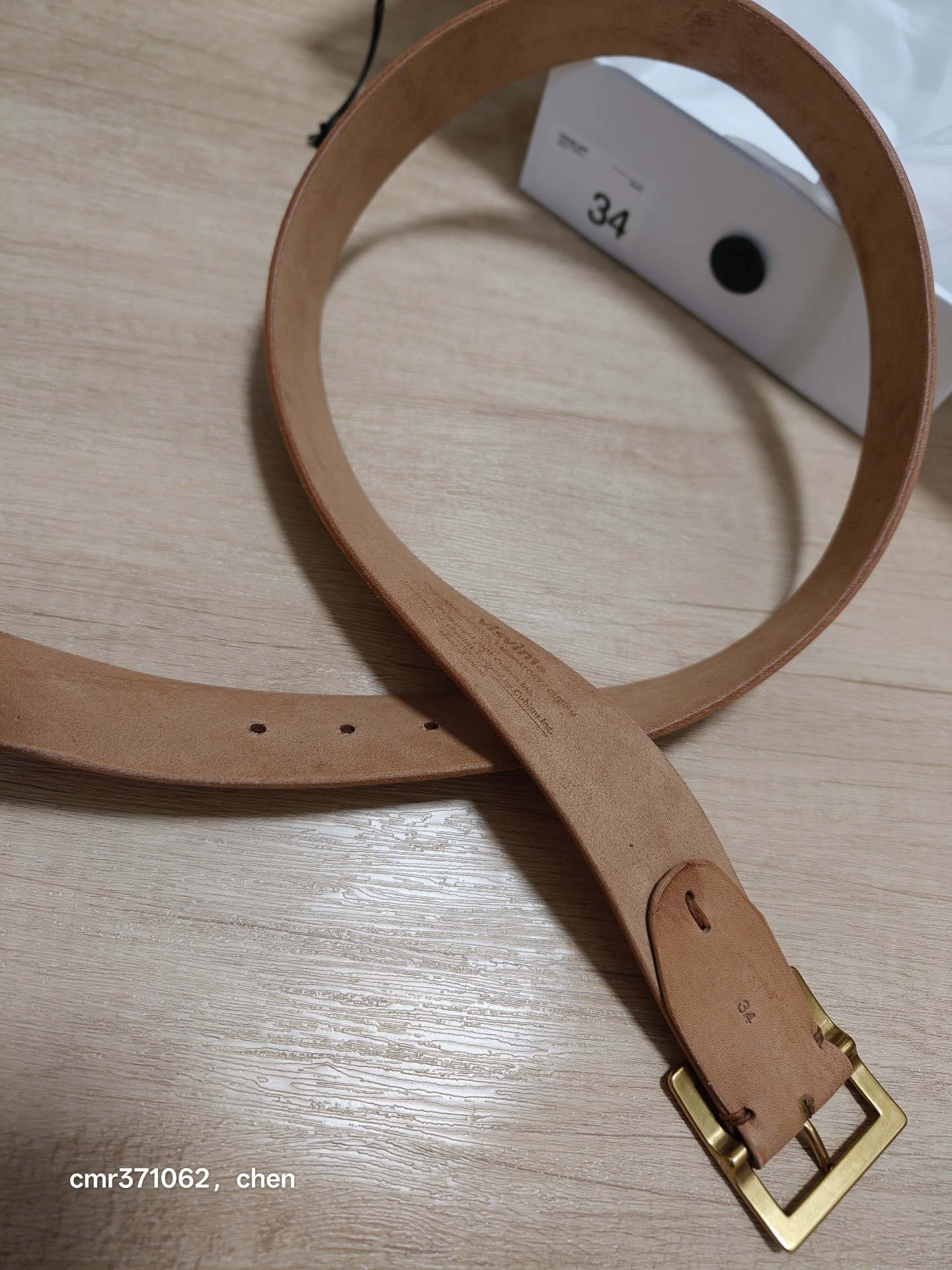 Visvim 26aw 40mm Natural Belt — detail