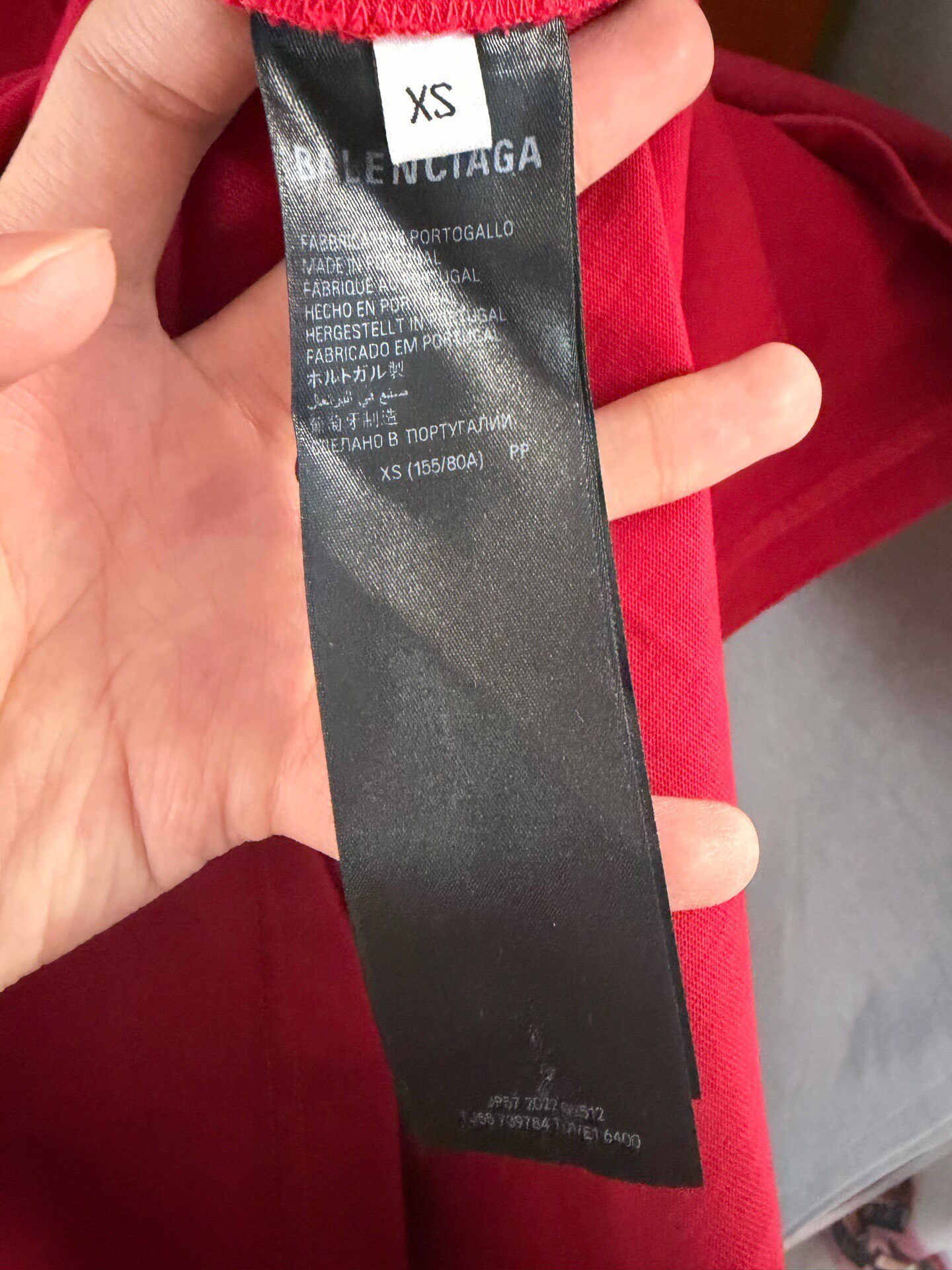 Balenciaga Red Gothic Logo T-Shirt — back