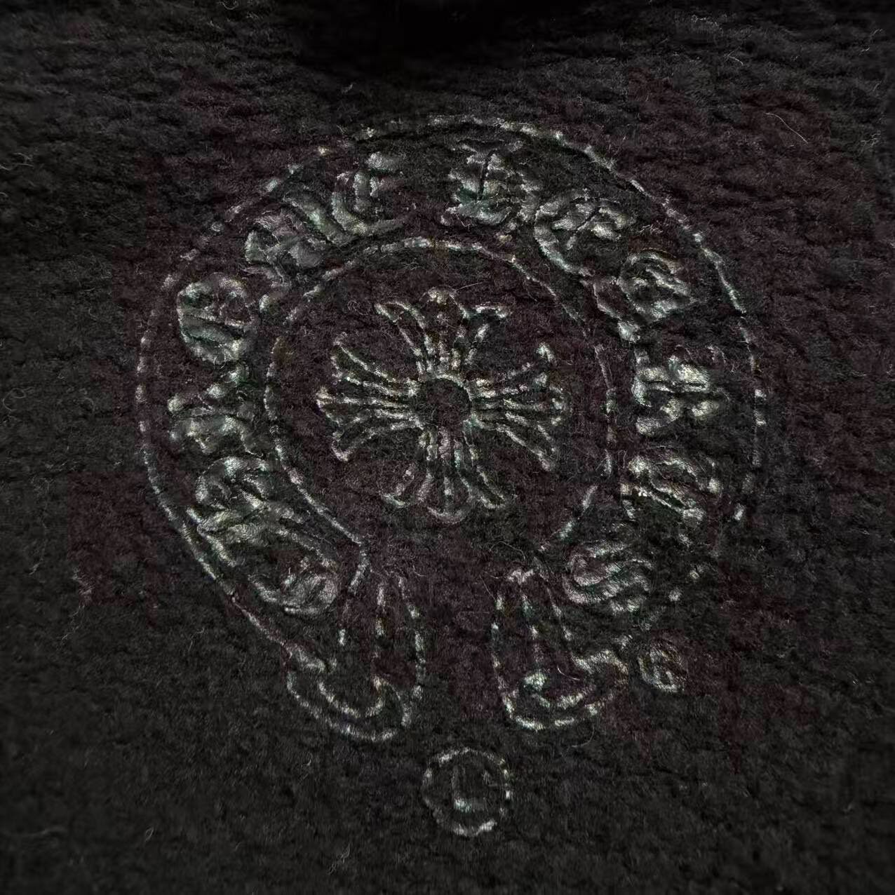Chrome Hearts Black Zip-up Hoodie — detail