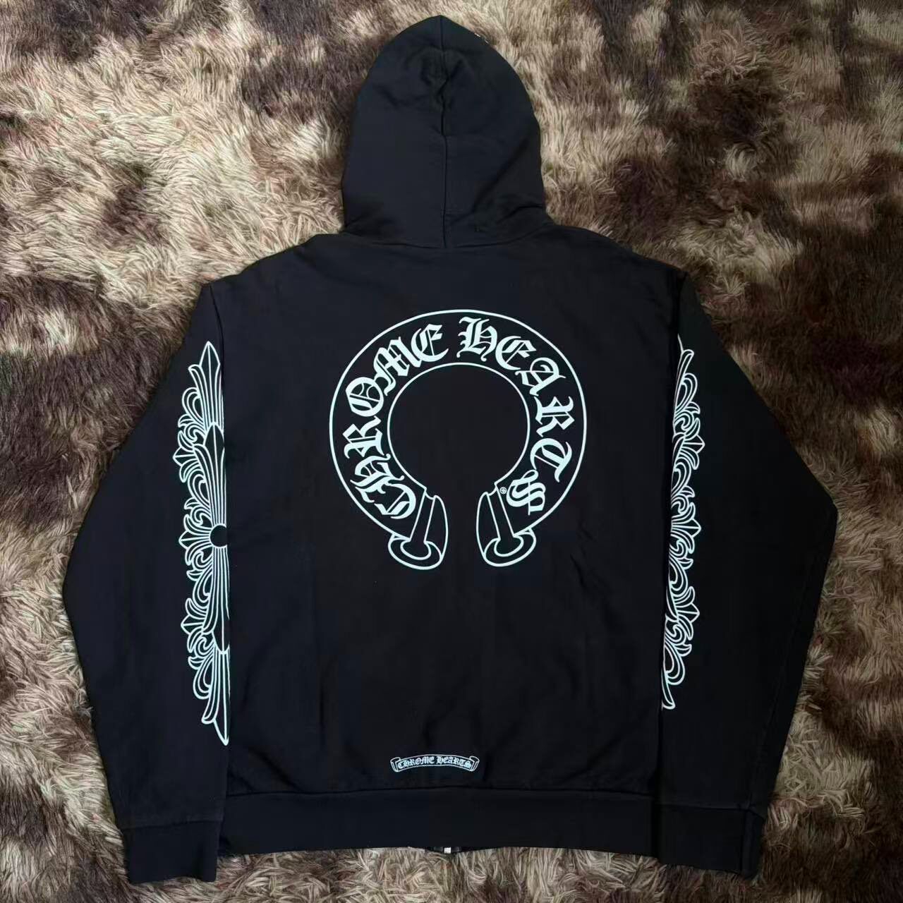 Chrome Hearts Black Zip-up Hoodie — front