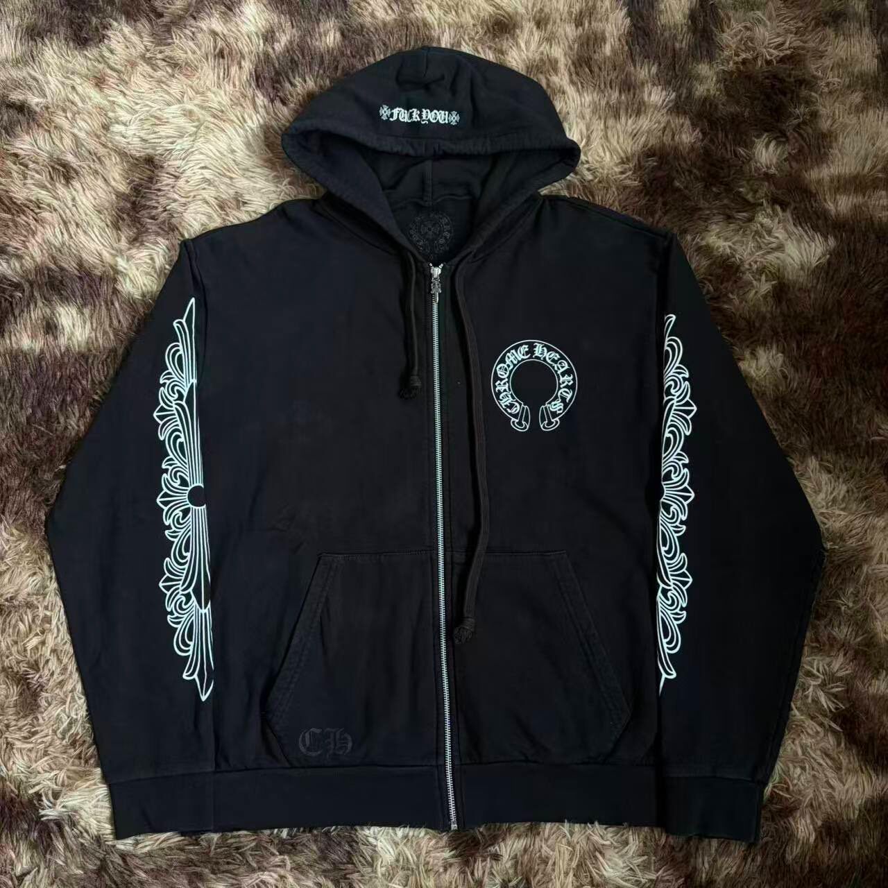 Chrome Hearts Black Zip-up Hoodie