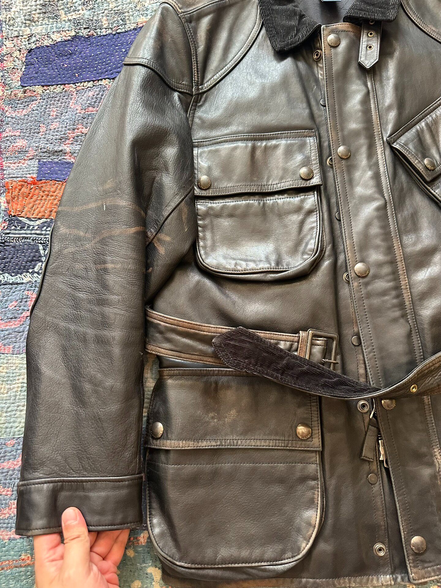 Polo Ralph Lauren Leather Moto Jacket — back
