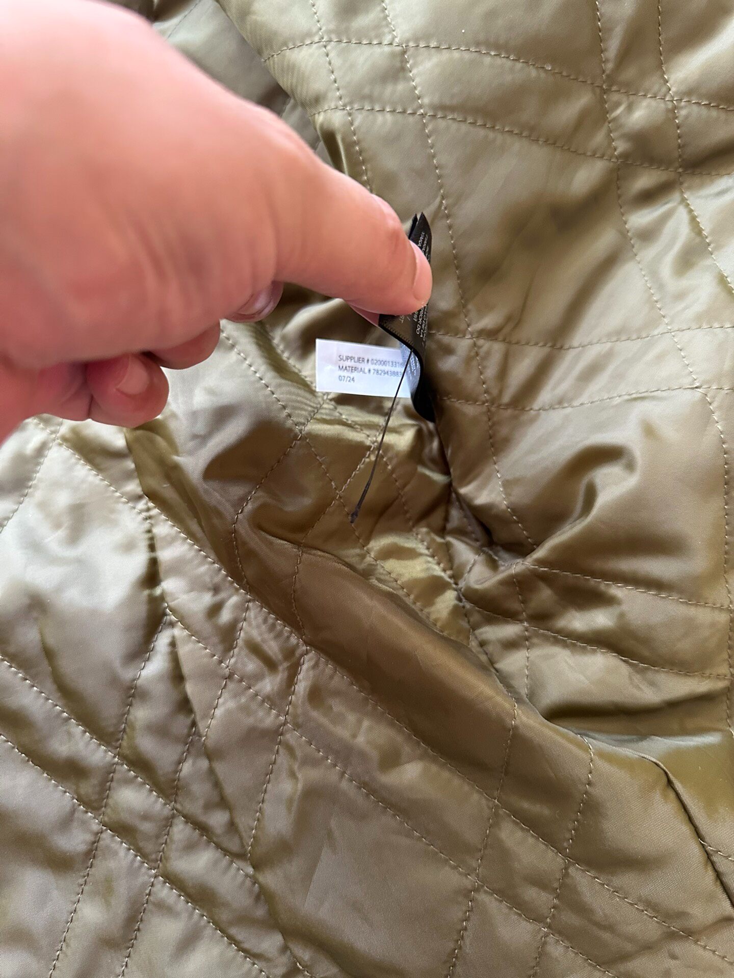 RRL Distressed Leather Jacket With Fur Collar — label