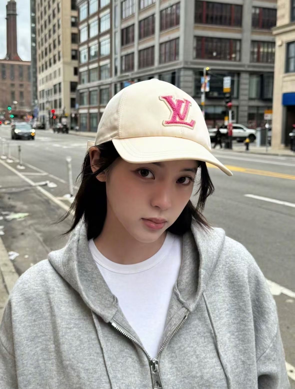 Louis Vuitton Pink LV Embroidery Baseball Cap — label