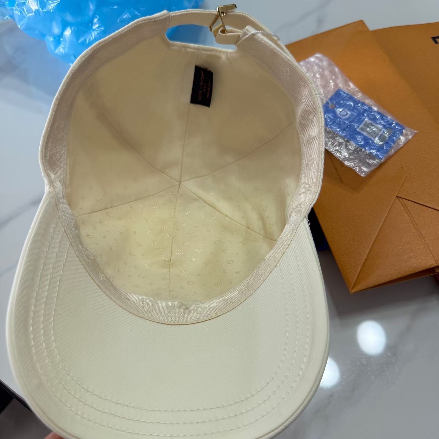 Louis Vuitton Pink LV Embroidery Baseball Cap — detail
