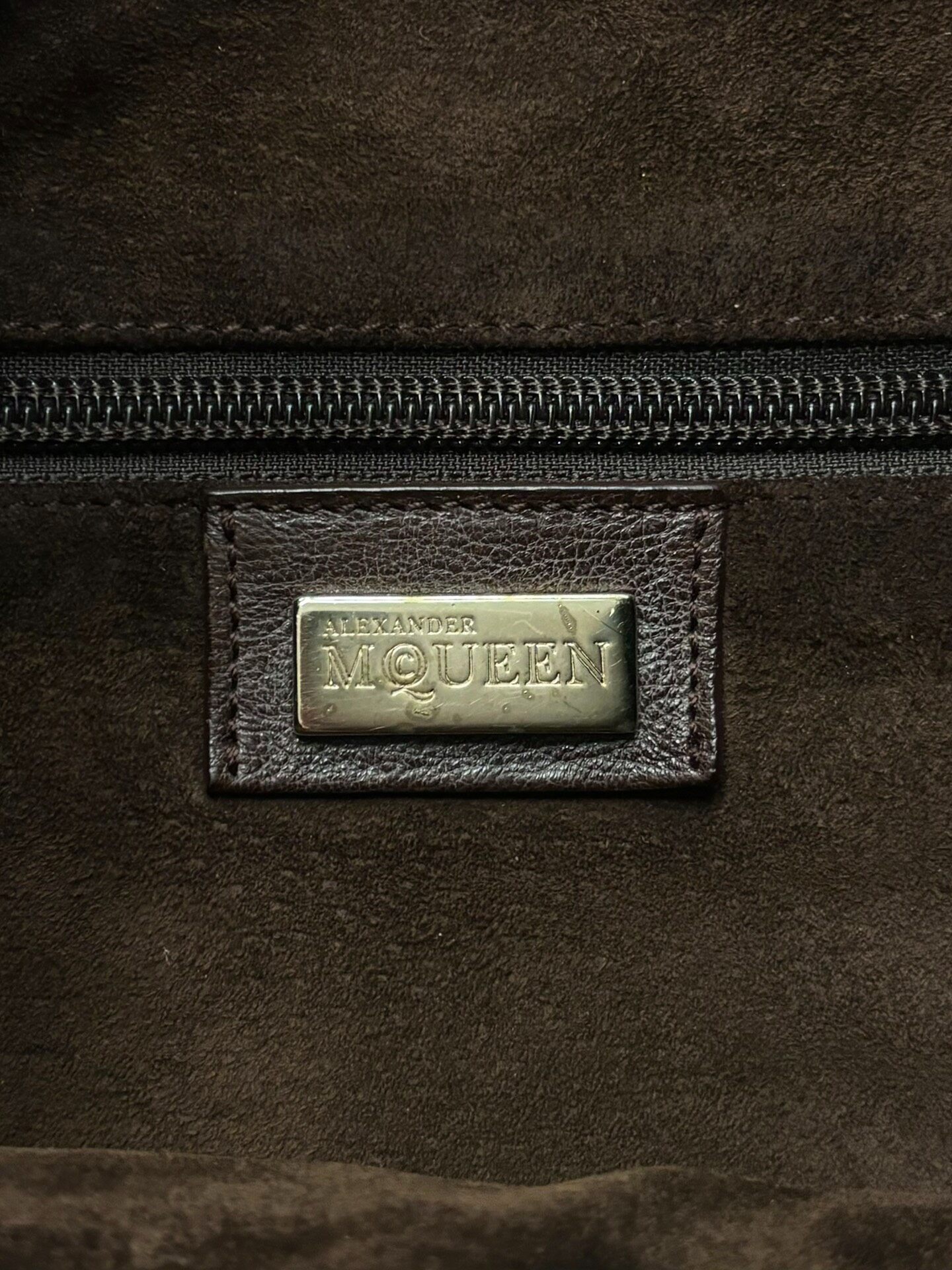 Alexander McQueen SS2010 Atlantis Snake Bag — label