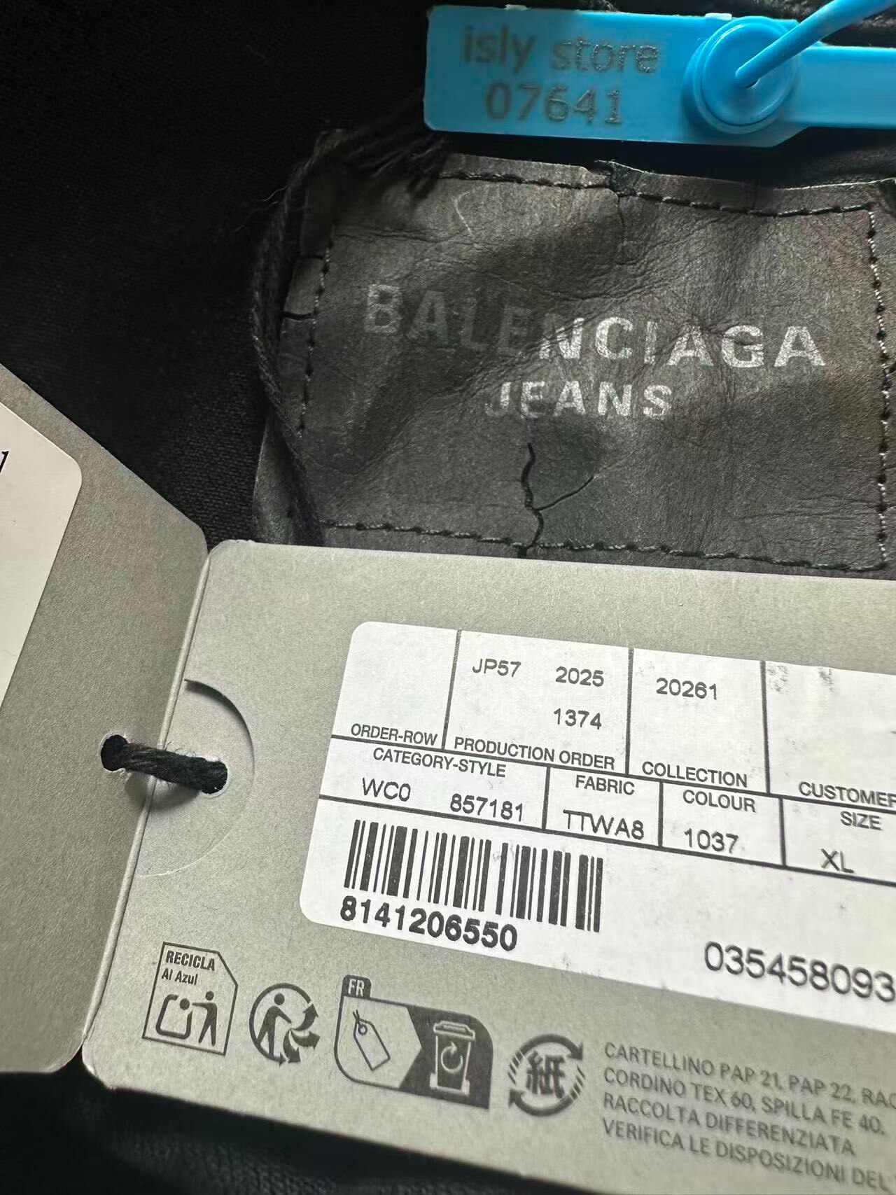 Balenciaga Oversized Denim Jacket — label