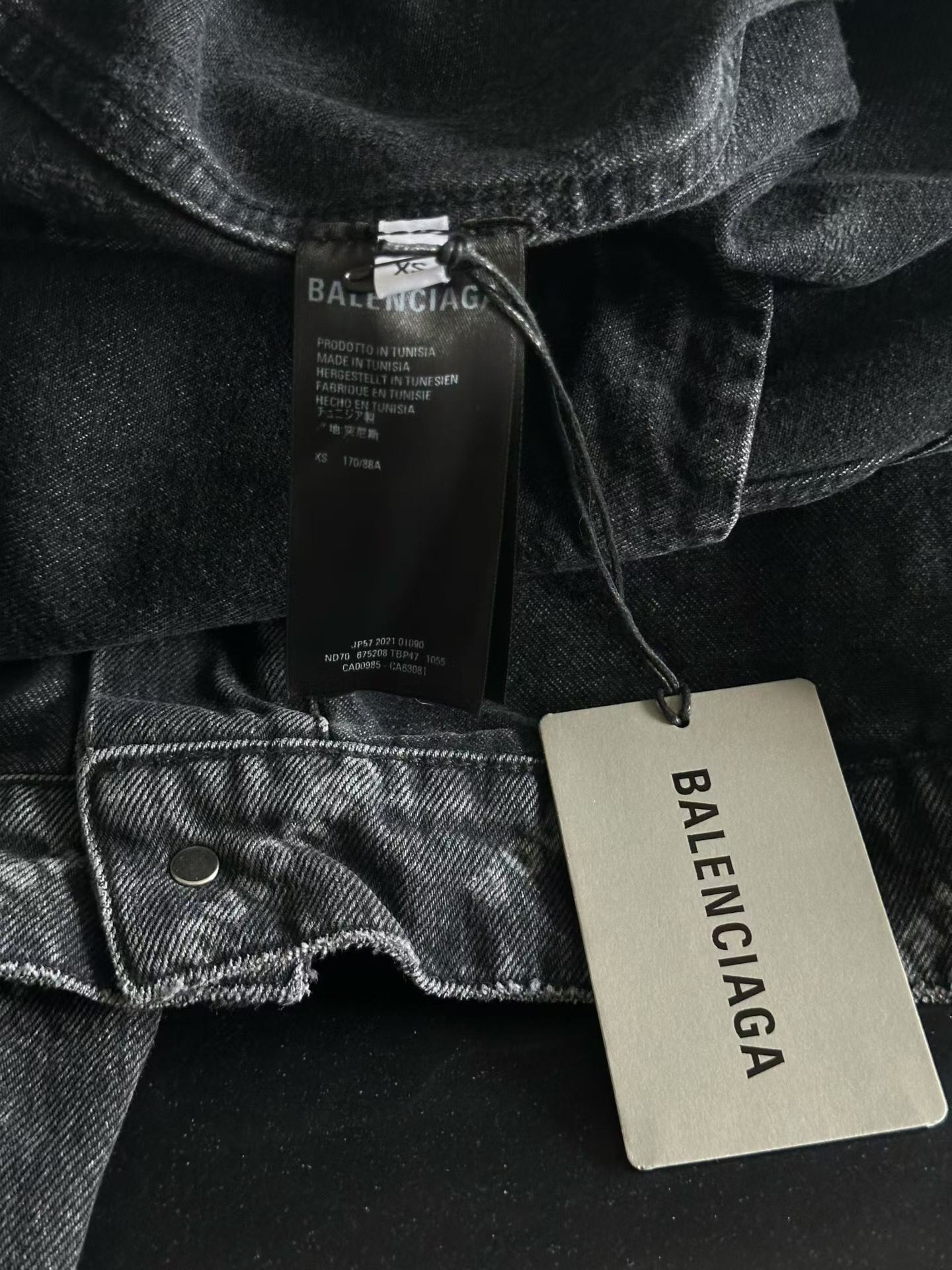 Balenciaga Allover Print Denim Jacket — back
