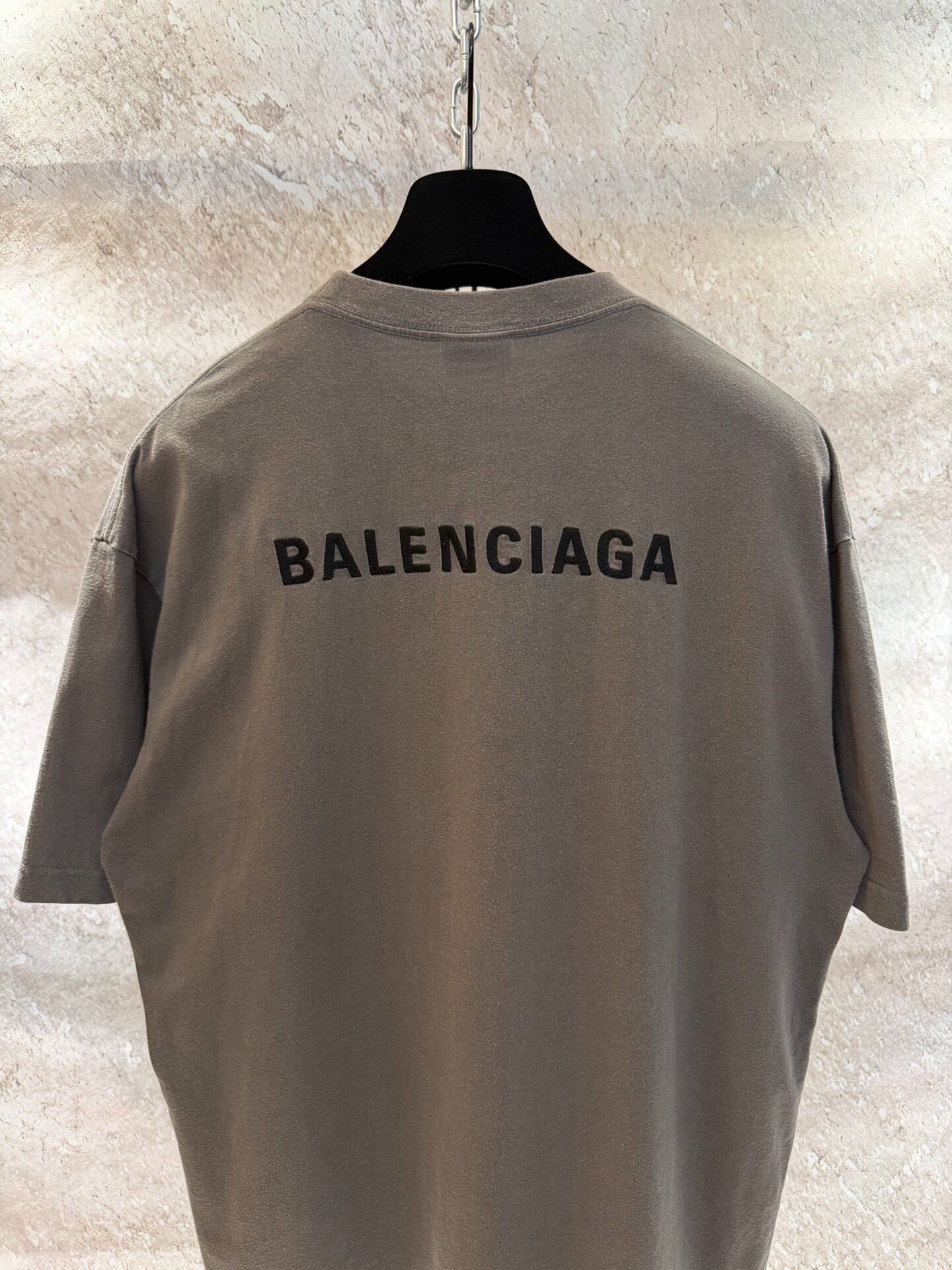 Balenciaga Taupe Short Sleeve T-Shirt — back