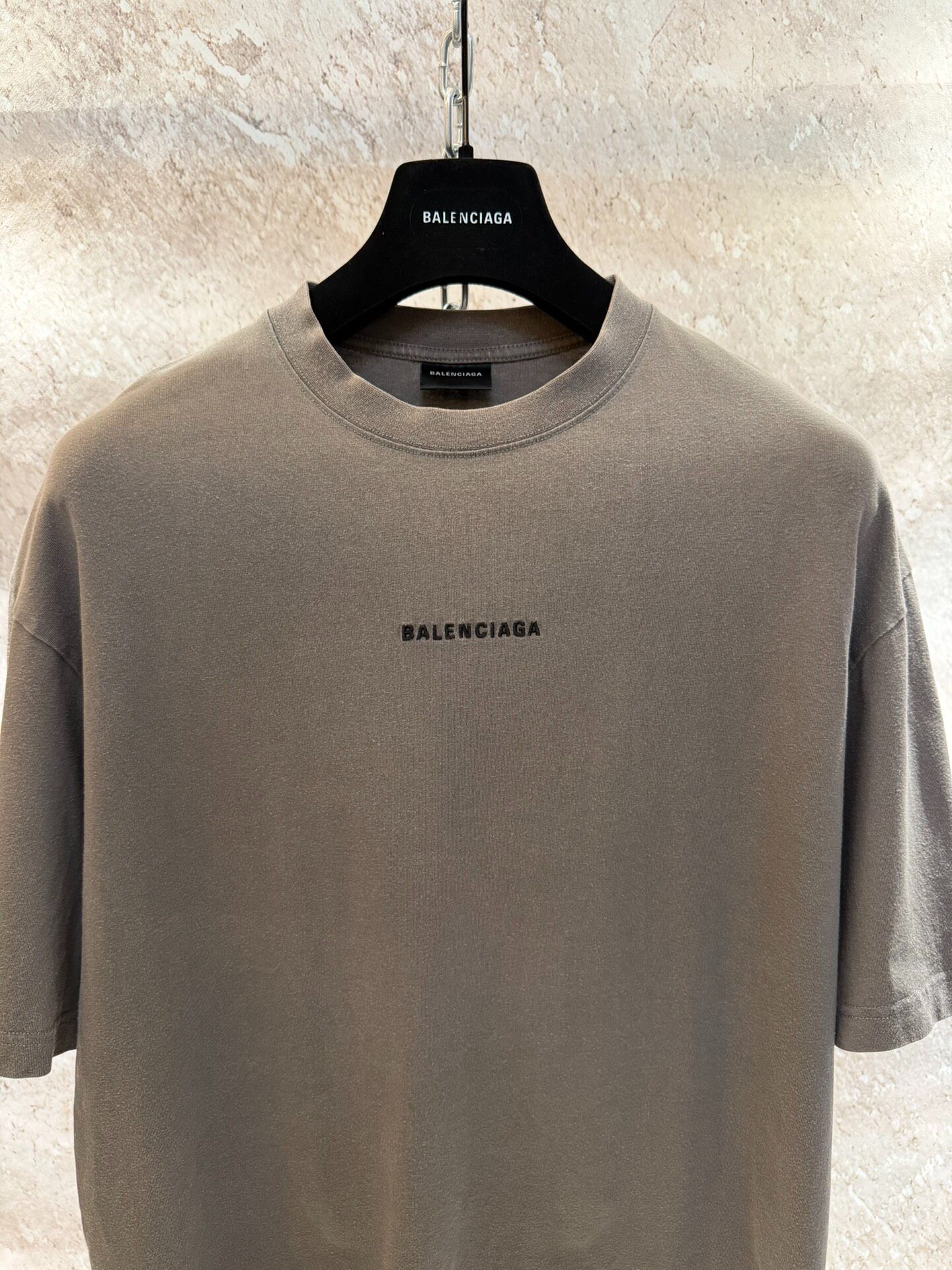 Balenciaga Taupe Short Sleeve T-Shirt — front