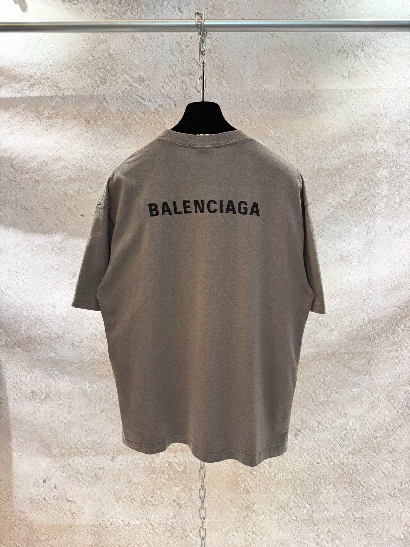 Balenciaga Taupe Short Sleeve T-Shirt — detail