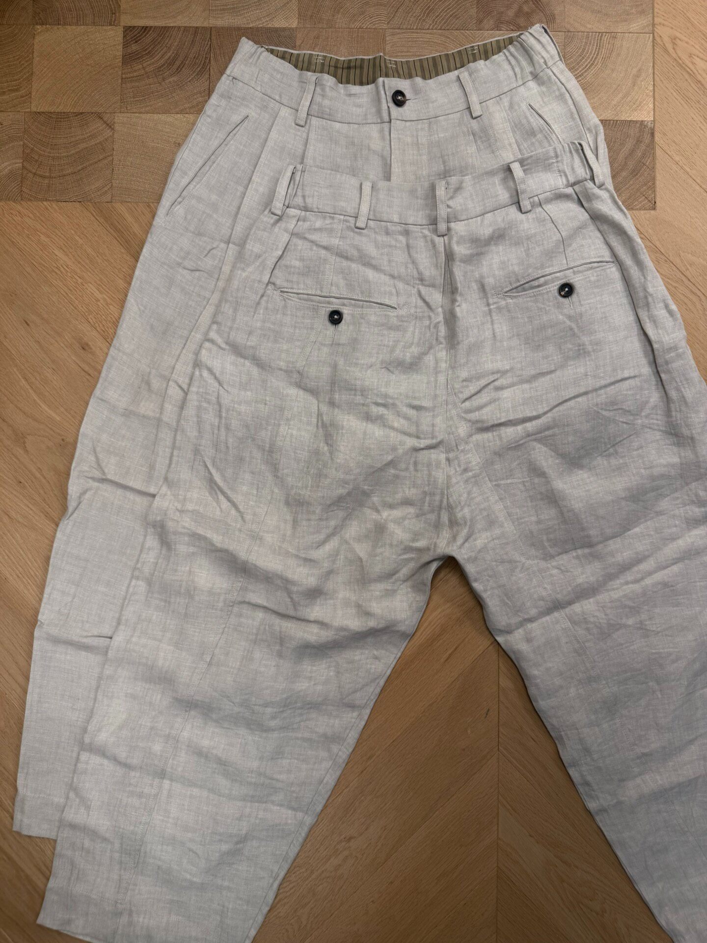 Ziggy Chen Linen Trousers — front