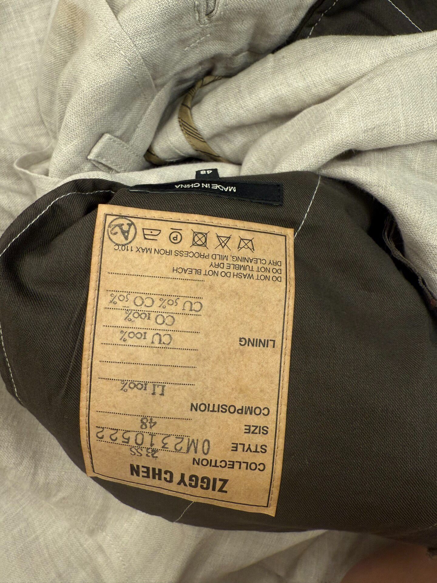 Ziggy Chen Linen Trousers — back