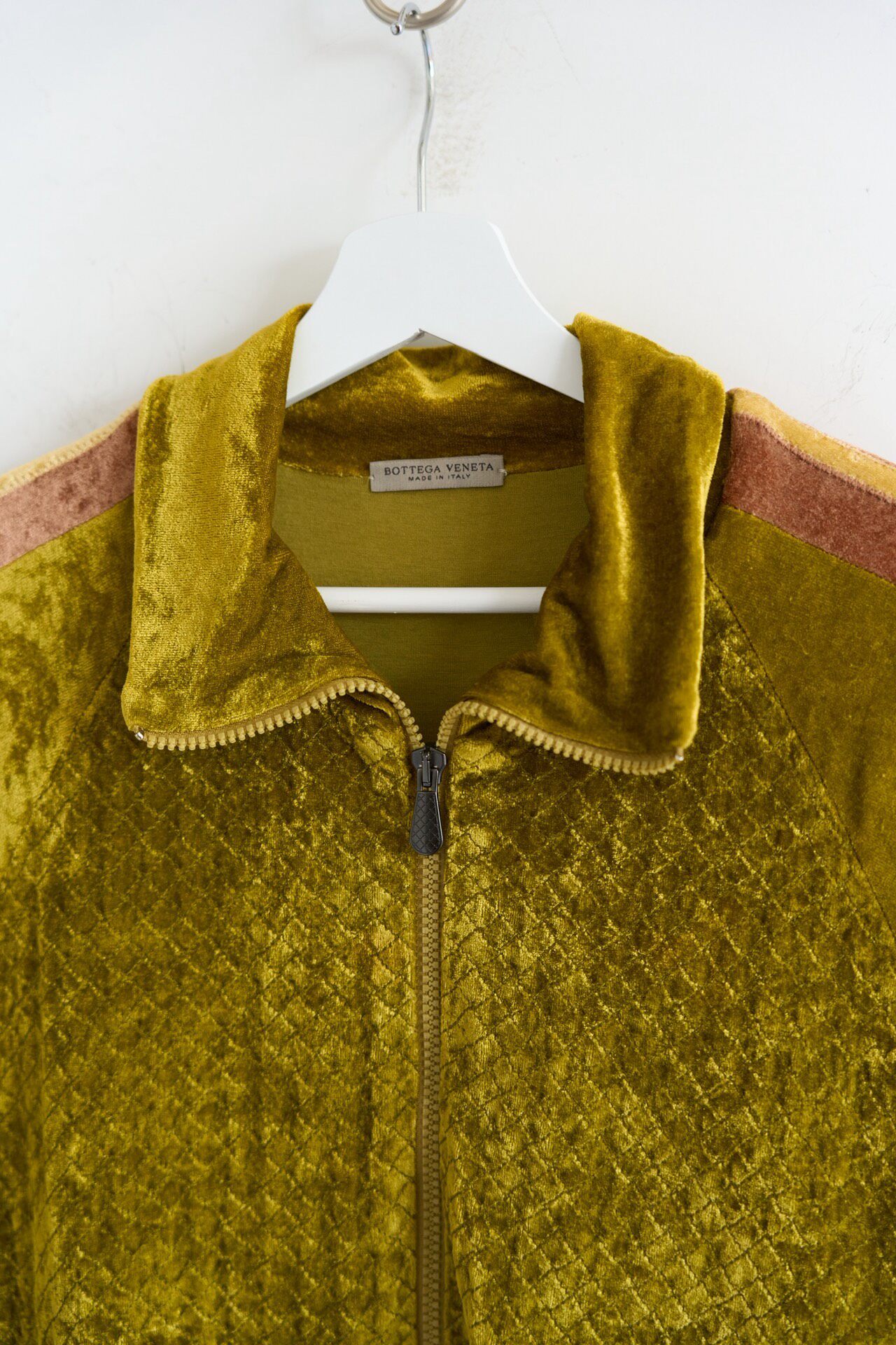 Bottega Veneta Green Velvet Zip Jacket — back