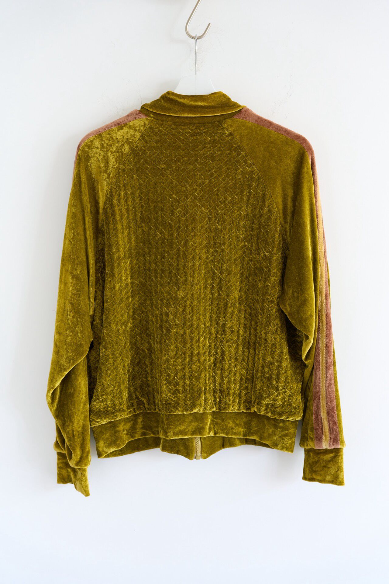 Bottega Veneta Green Velvet Zip Jacket — front