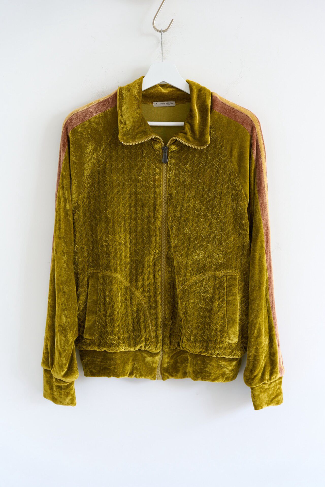 Bottega Veneta Green Velvet Zip Jacket