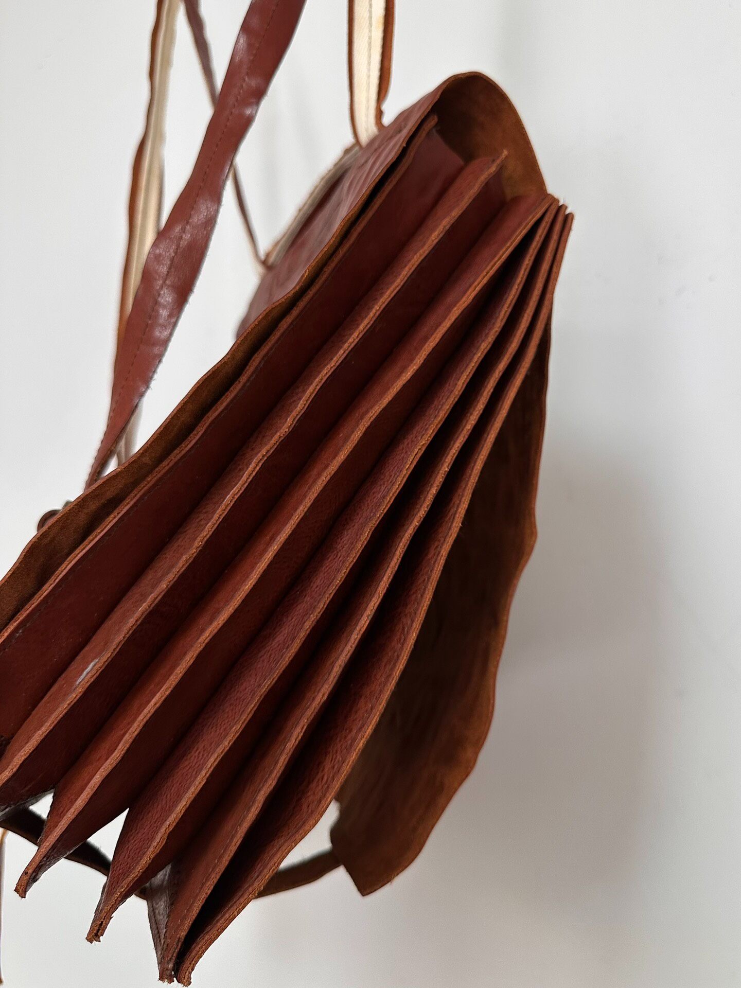 Kaval Rare Accordion Leather Backpack — back