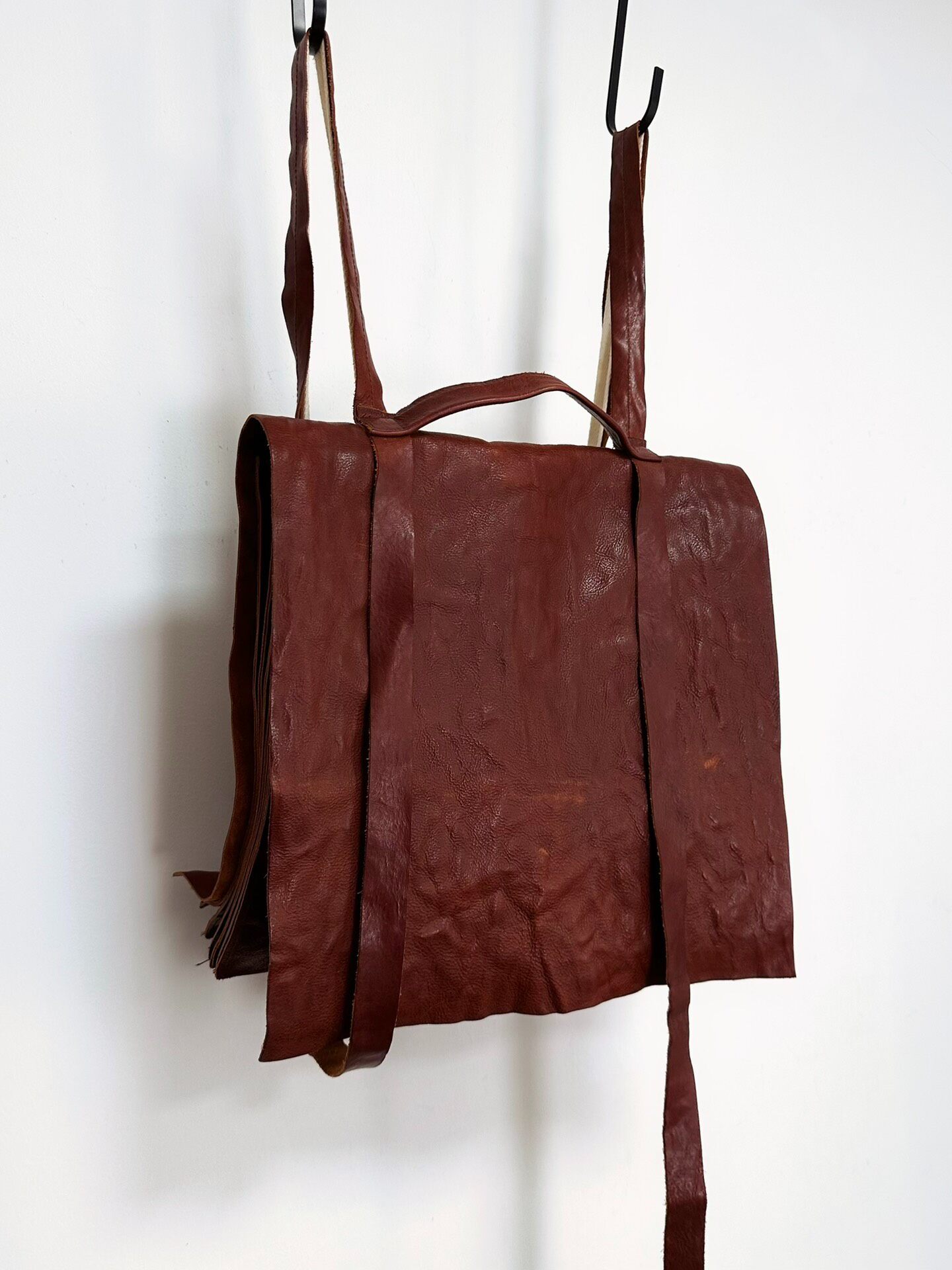 Kaval Rare Accordion Leather Backpack — front