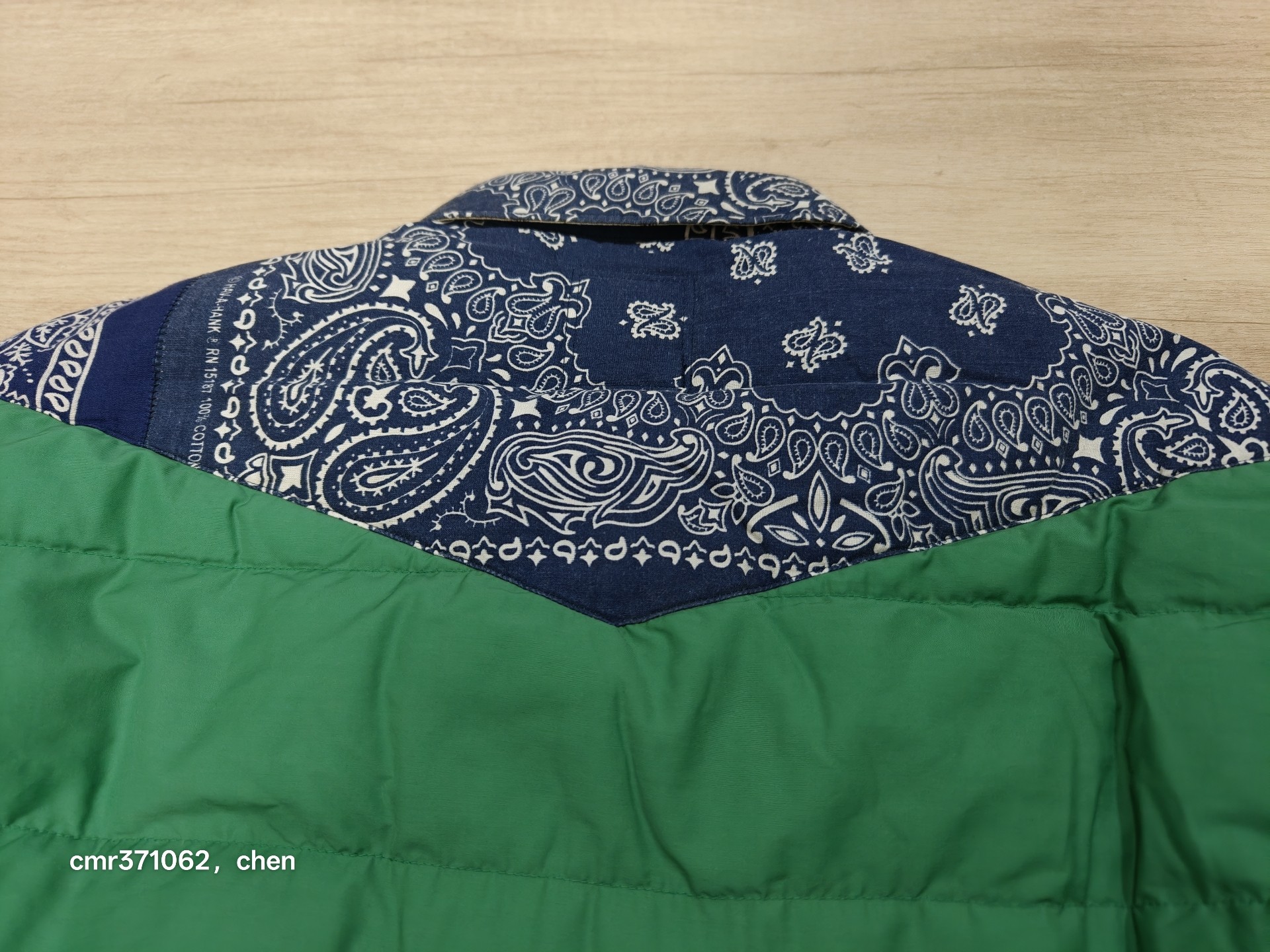 Visvim ICT Kerchief Down Jacket — label