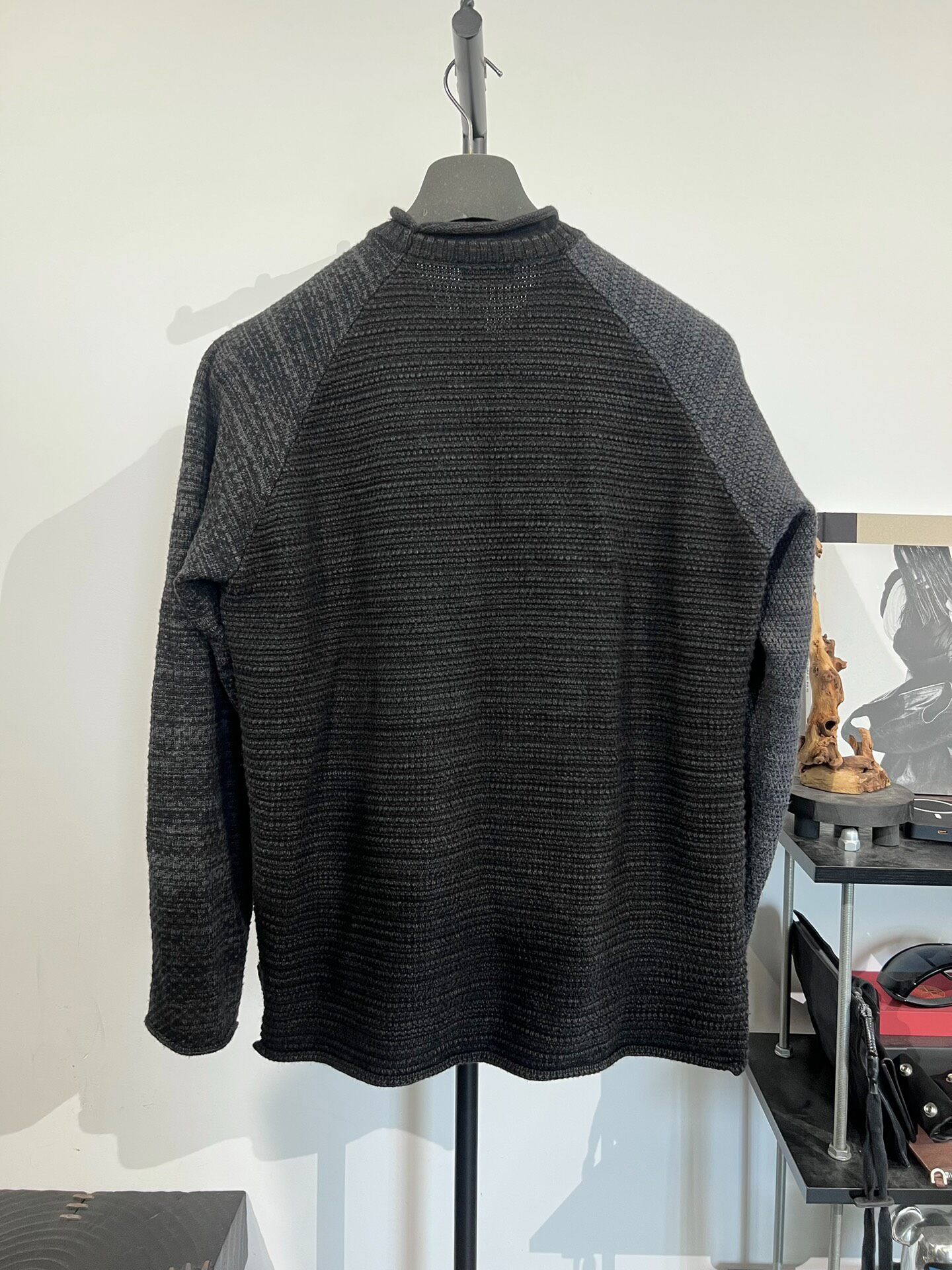 Devoa Oversized Colorblock Knit Sweater — front