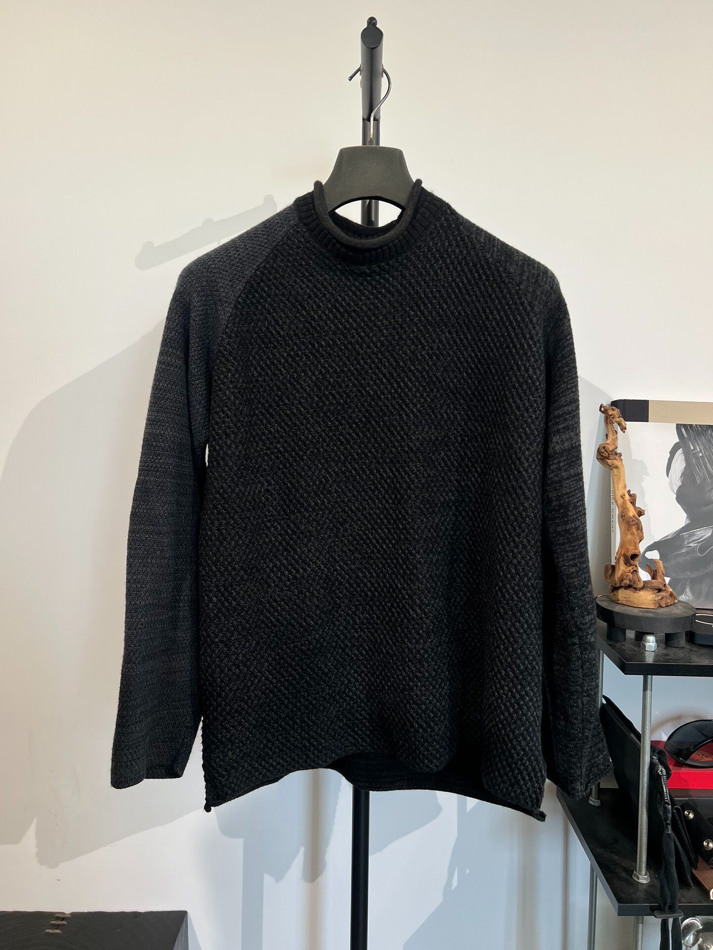 Devoa Oversized Colorblock Knit Sweater