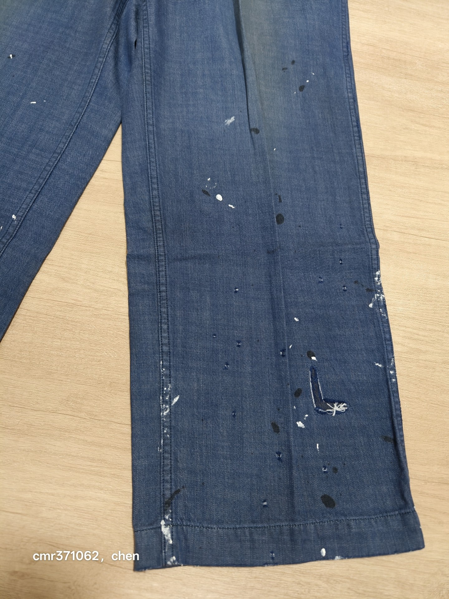 Visvim ICT Broader Chino Crash Navy — label