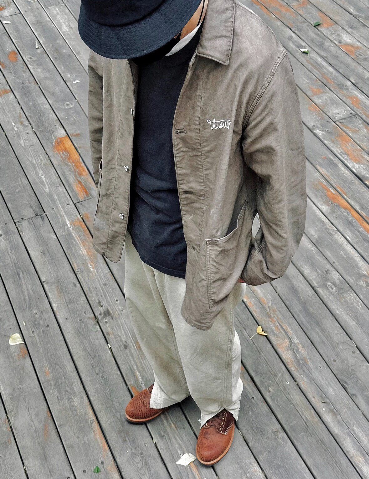 Visvim 25 Mud-Dyed Coverall Jacket — back
