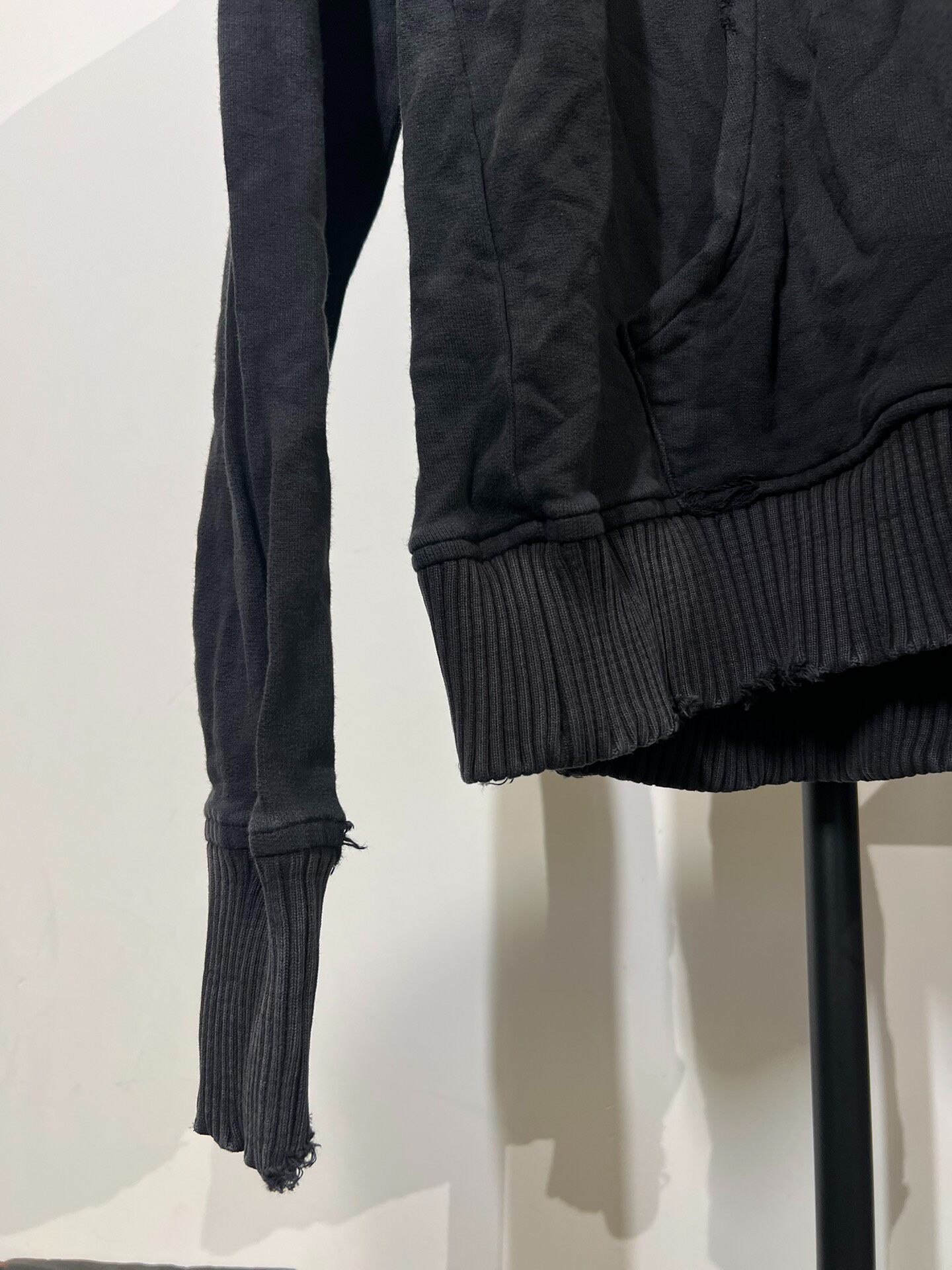 Greg Lauren Distressed Print Hoodie — detail