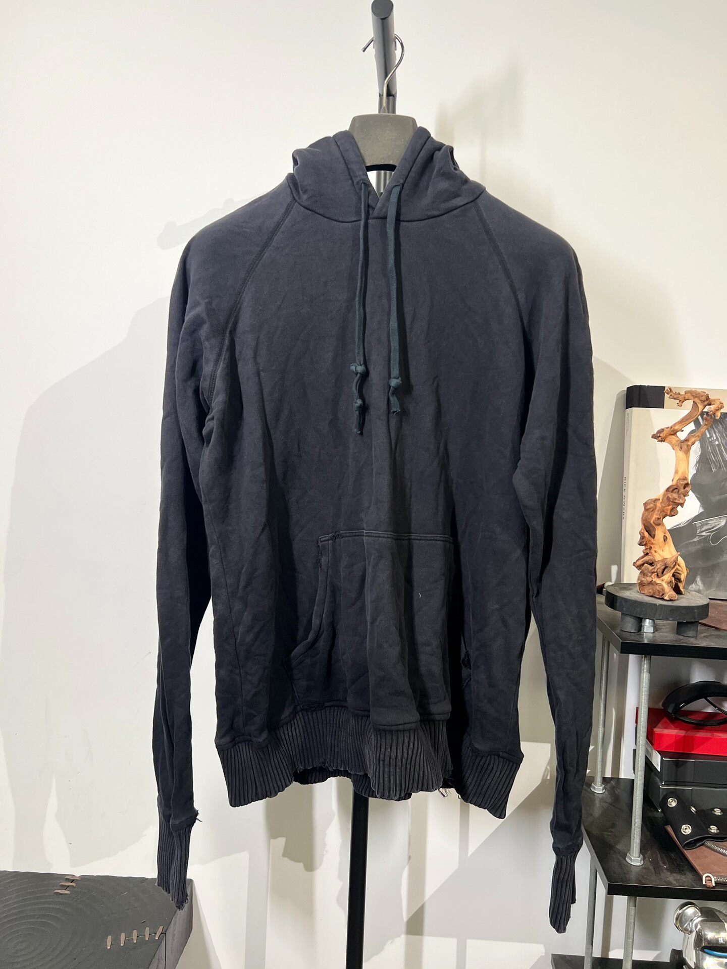 Greg Lauren Distressed Print Hoodie — front