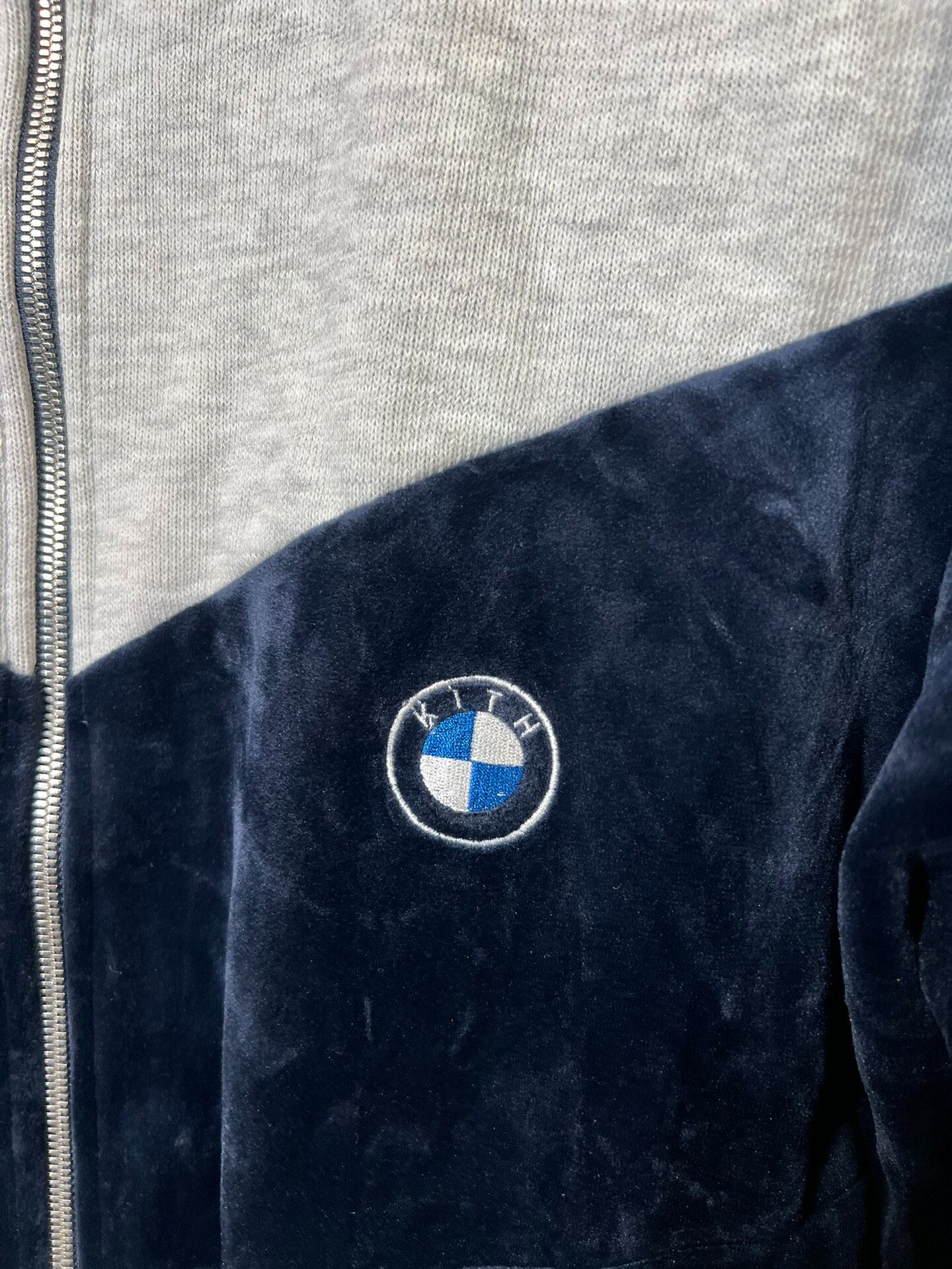 KITH x BMW Velour Track Jacket — label