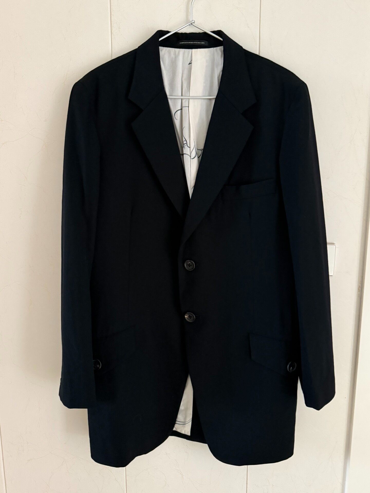 Yohji Yamamoto Picasso Line Art Jacket — detail