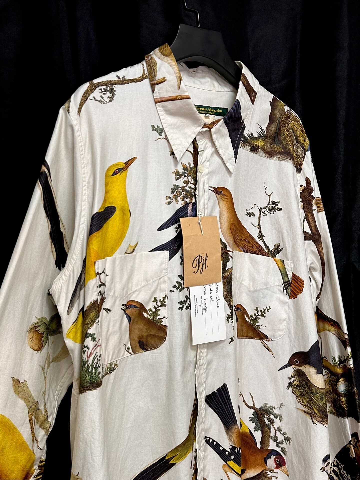 Paul Harnden 20FW Bird Print Shirt — detail