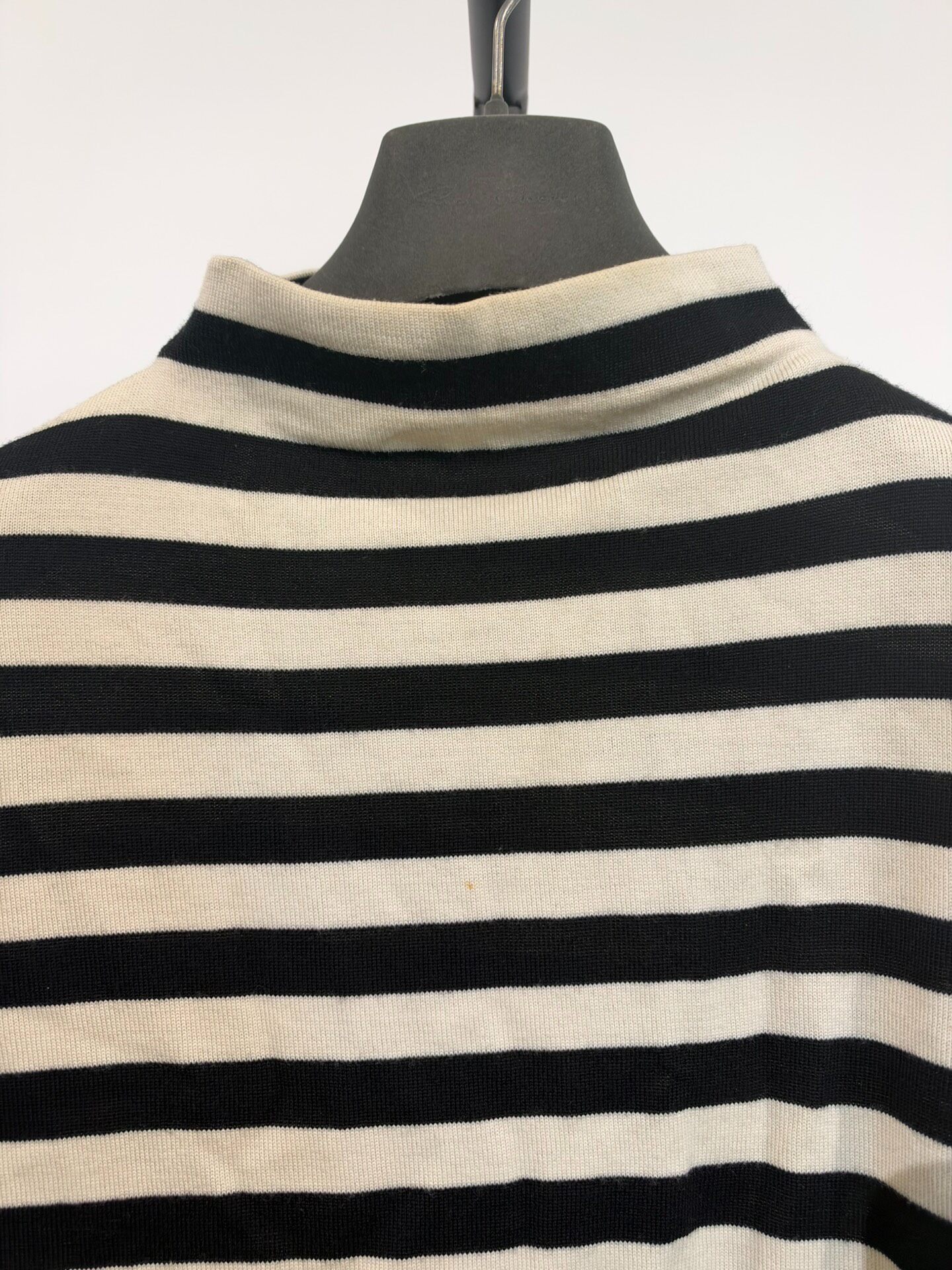 Saint Laurent Striped Turtleneck Sweater — label