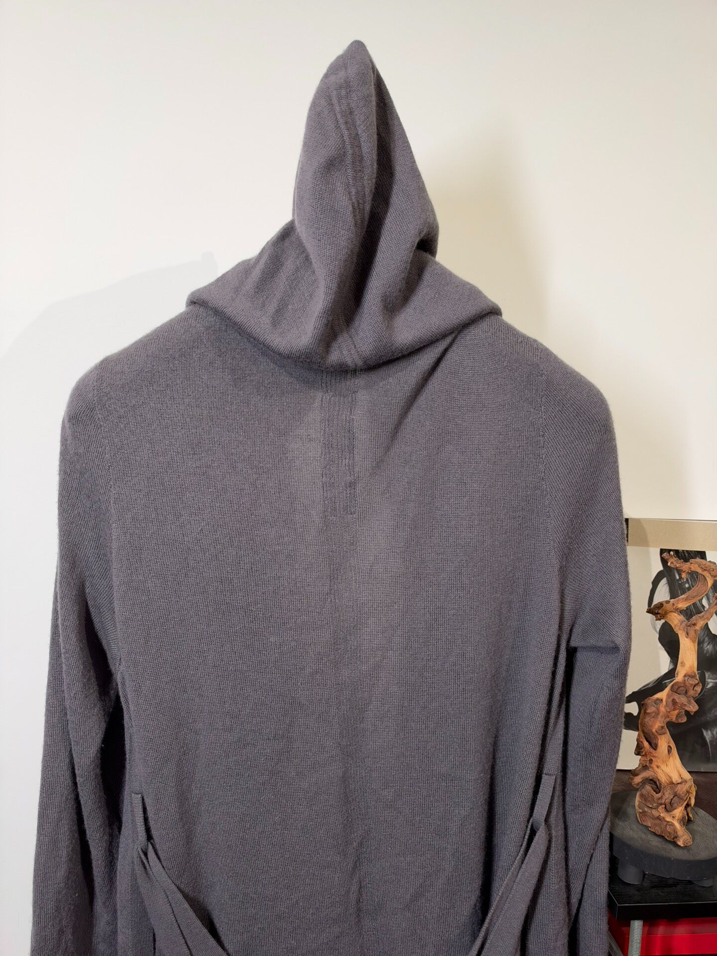 Rick Owens Mainline Wool Mid-length Coat — back