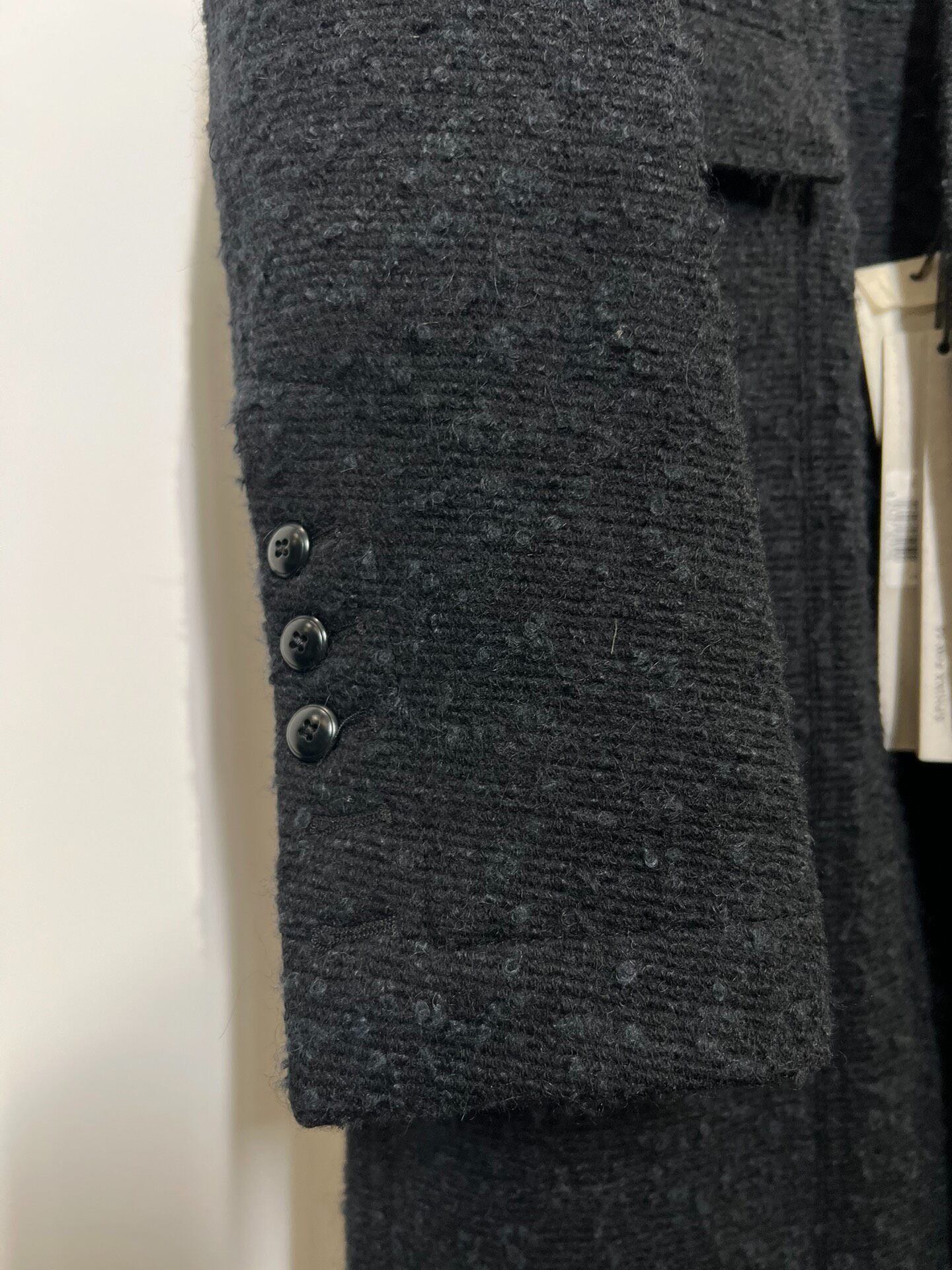 Rick Owens Mid-length Wool Coat — label