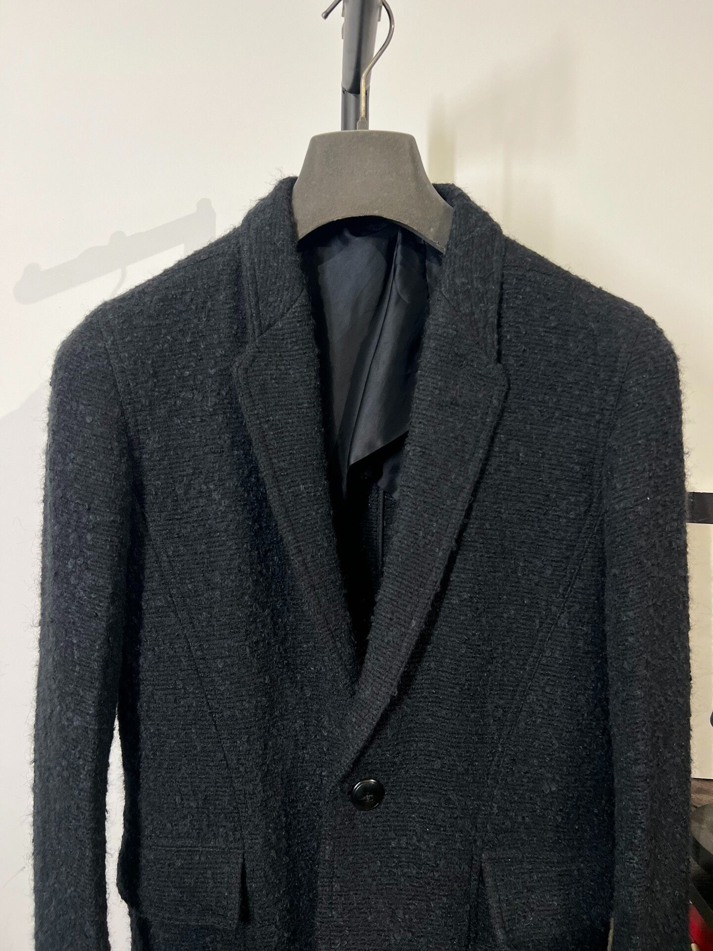 Rick Owens Mid-length Wool Coat — detail