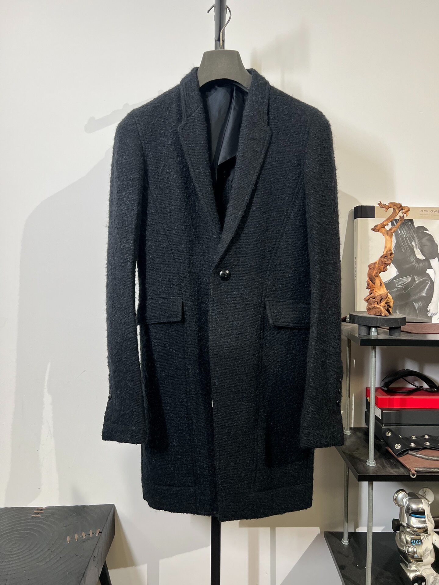 Rick Owens Mid-length Wool Coat